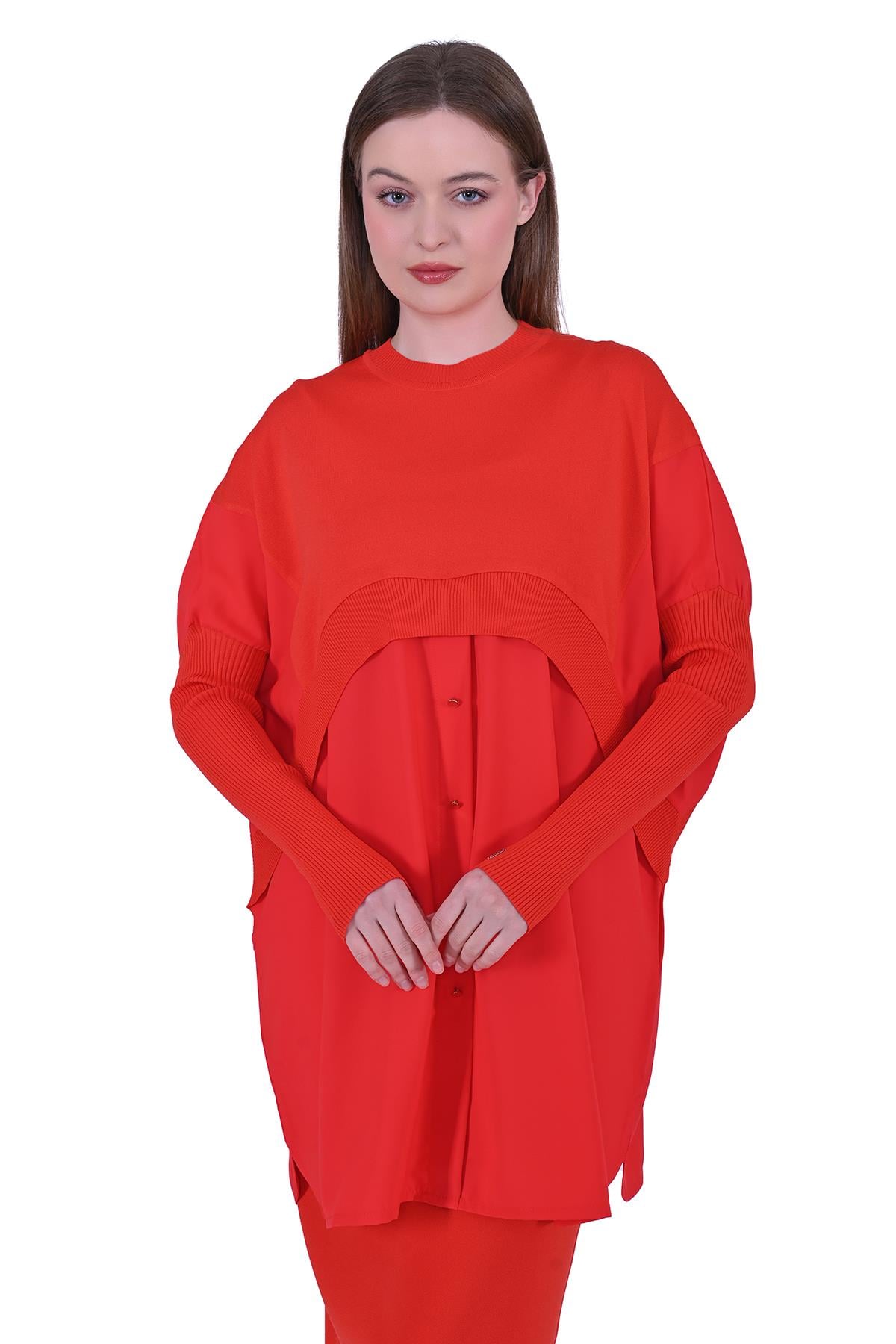 Gömlek Triko Tunik ORANJ