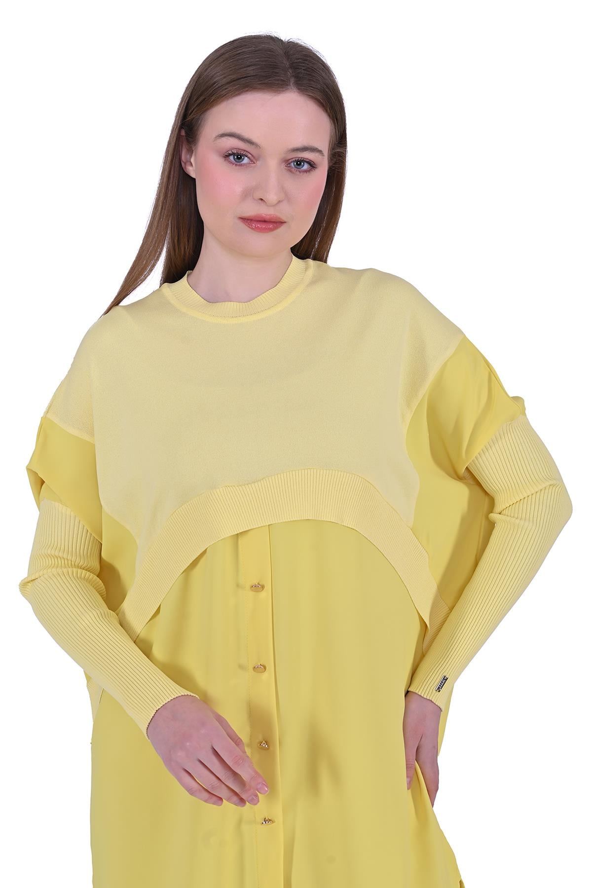 Gömlek Triko Tunik SARI
