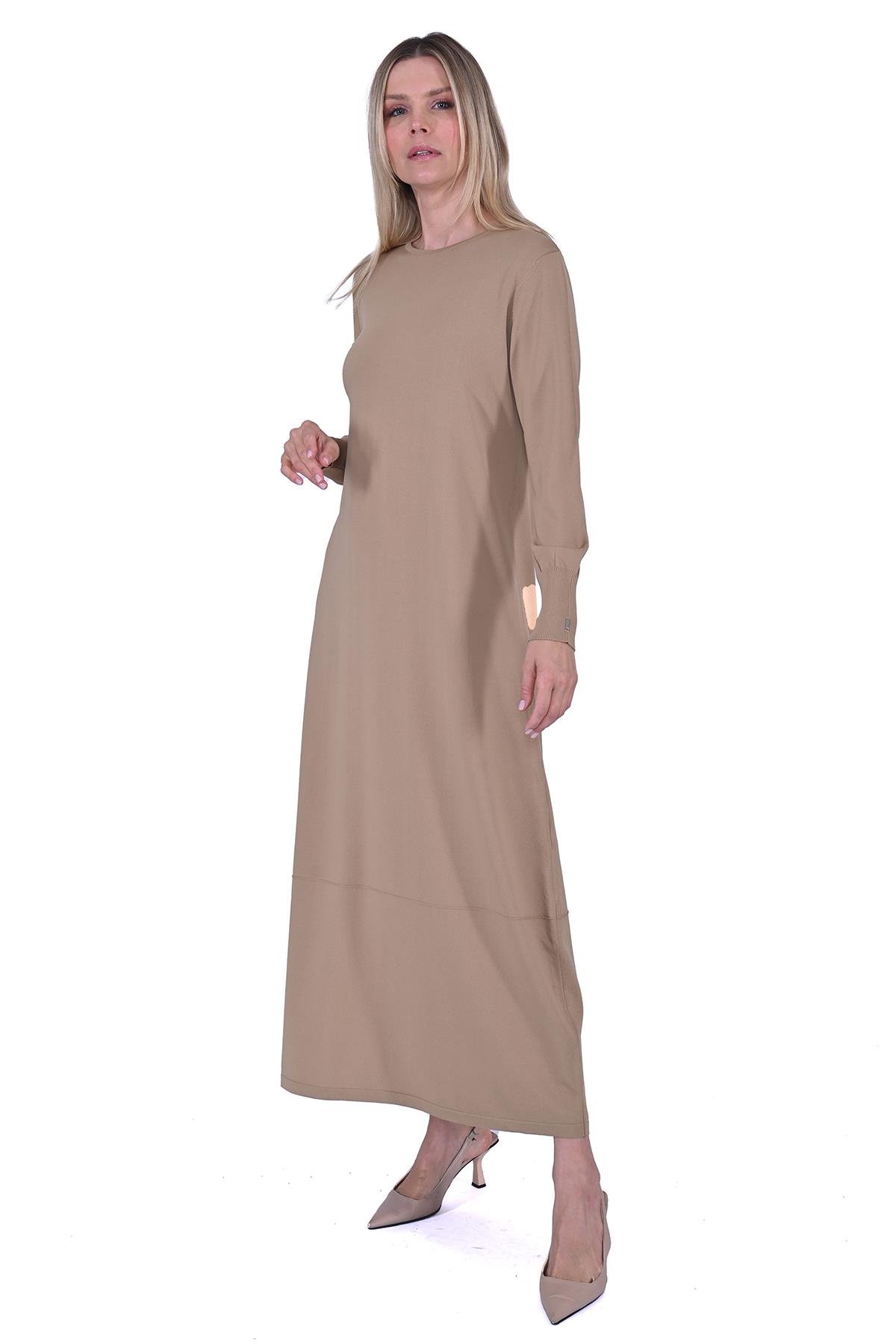 Kova Triko Elbise CAMEL