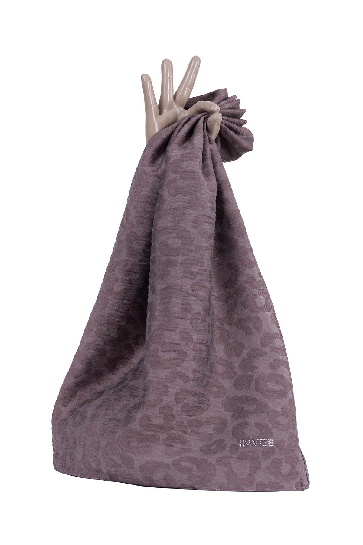 Leopar Kare Eşarp VİZON