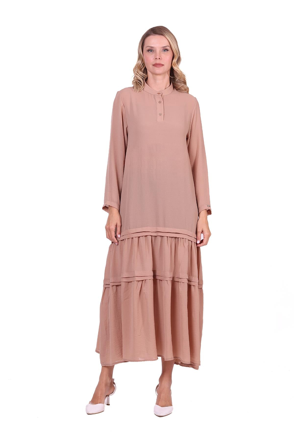 Sitrina Astarlı Elbise CAMEL