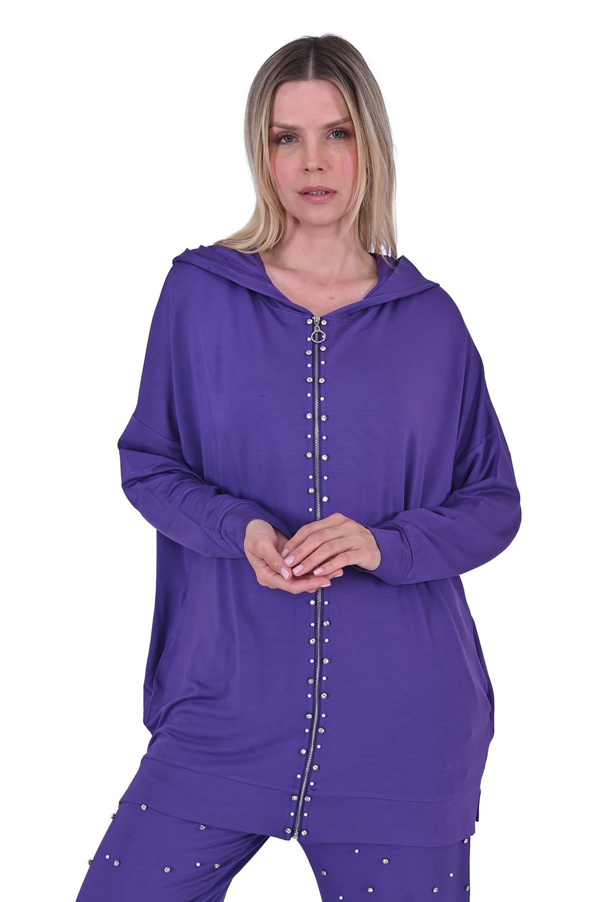 Taşlı Tunik MOR