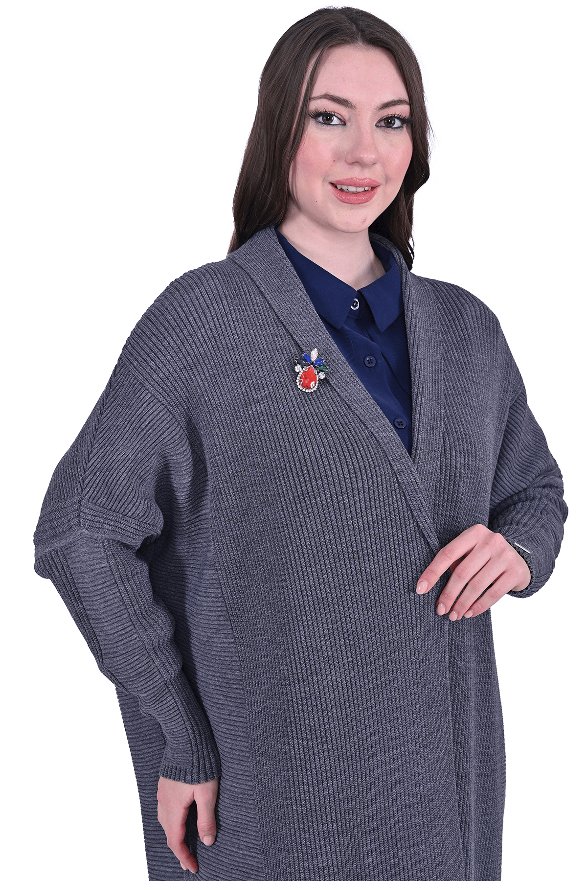 Yakut Wool Knitwear Cardigan GRAY