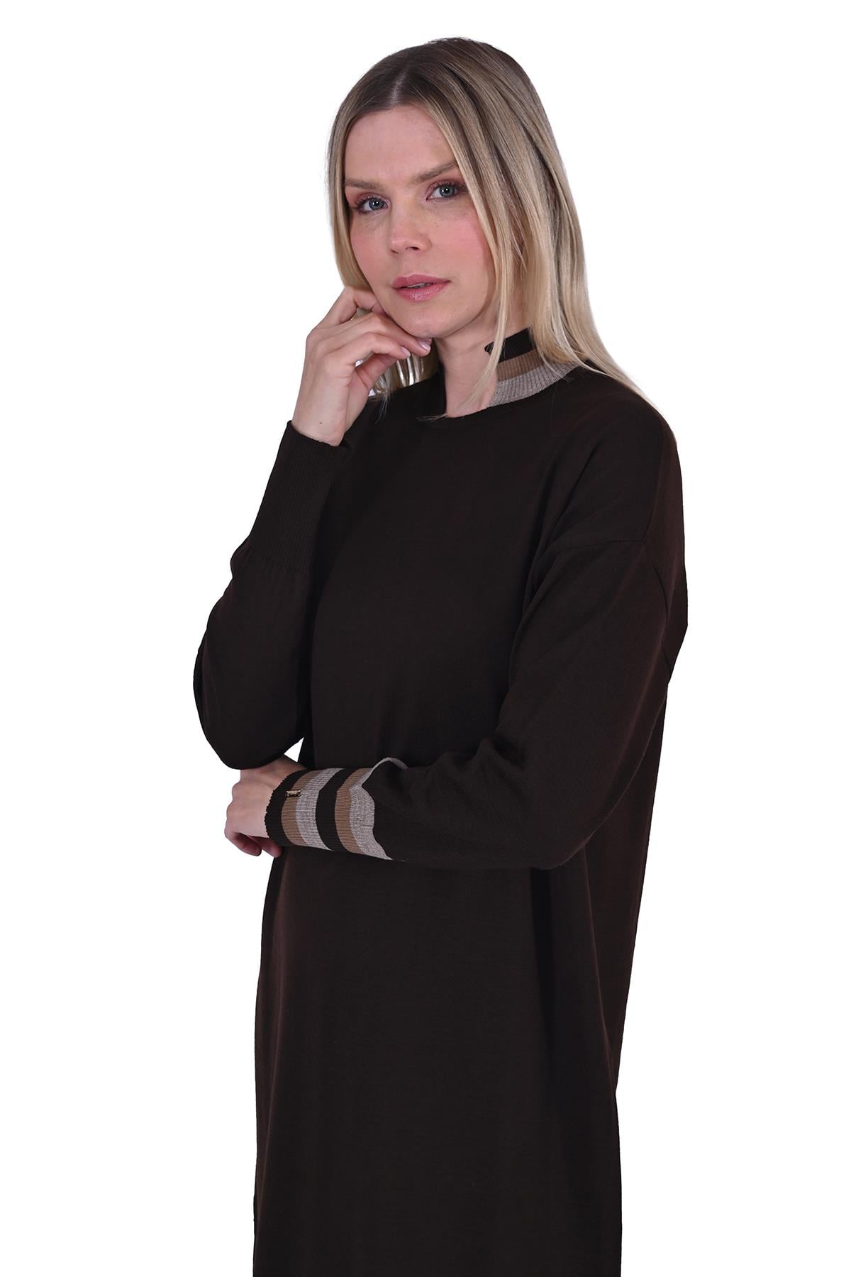 Wool Judge Dress BROWN