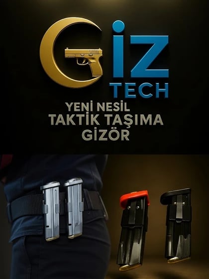 Giztech Yeni Nesil Mıknatıslı Gizli Taktik Şarjör Taşıma Kiti Gizör