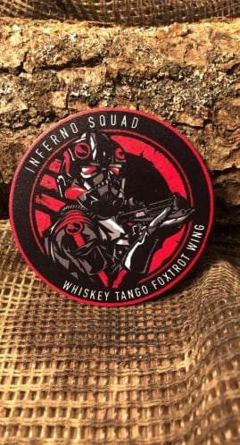 Inferno Squad Patch/Peç/Arma (7,5cm)