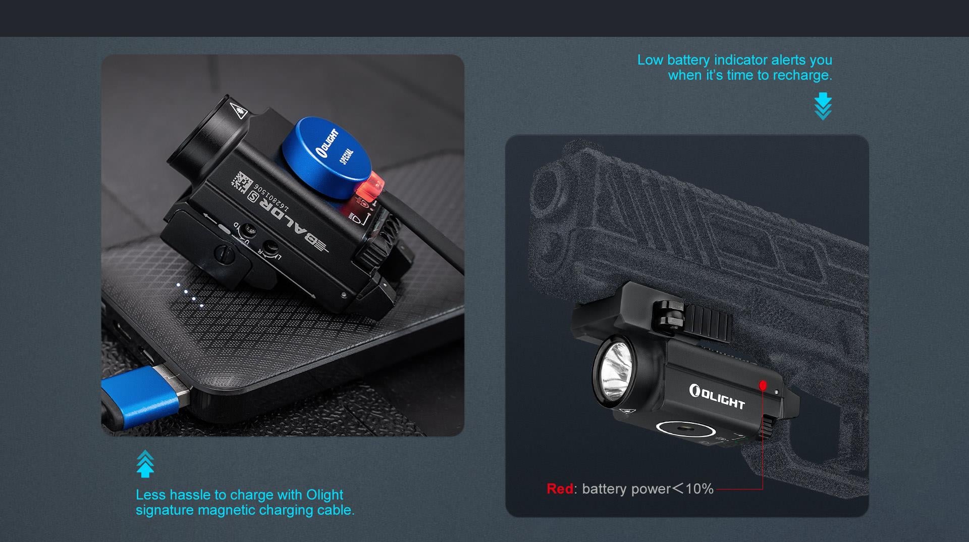 Olight Baldr S 800 Lümen Lazerli Şarjlı Namlu Altı Taktik Fener