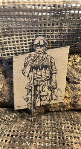 Tactic Soldier Patch/Peç/Arma (8,5 x 5cm)