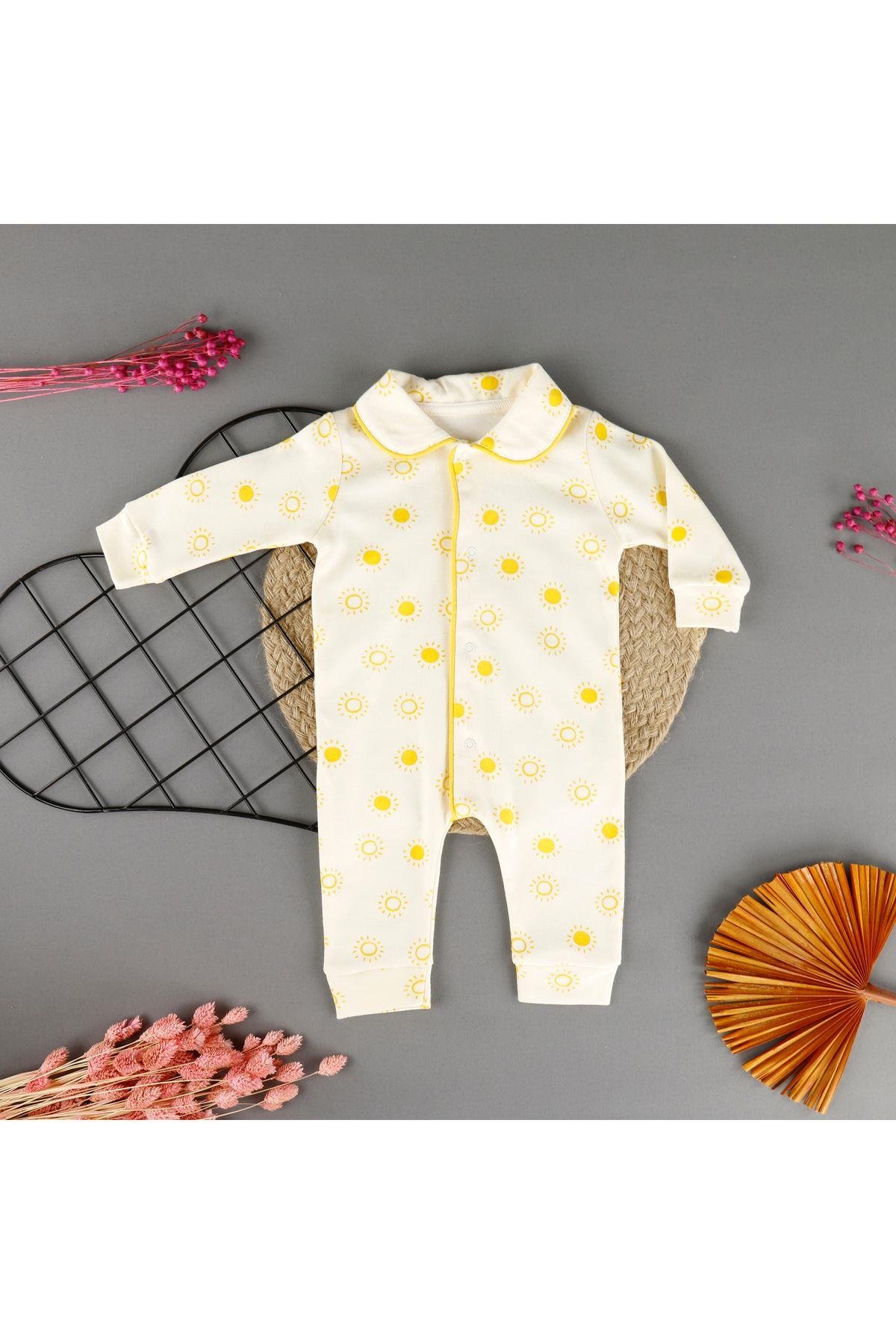 Güneş Detaylı Çıtçıtlı Unisex Tulum
