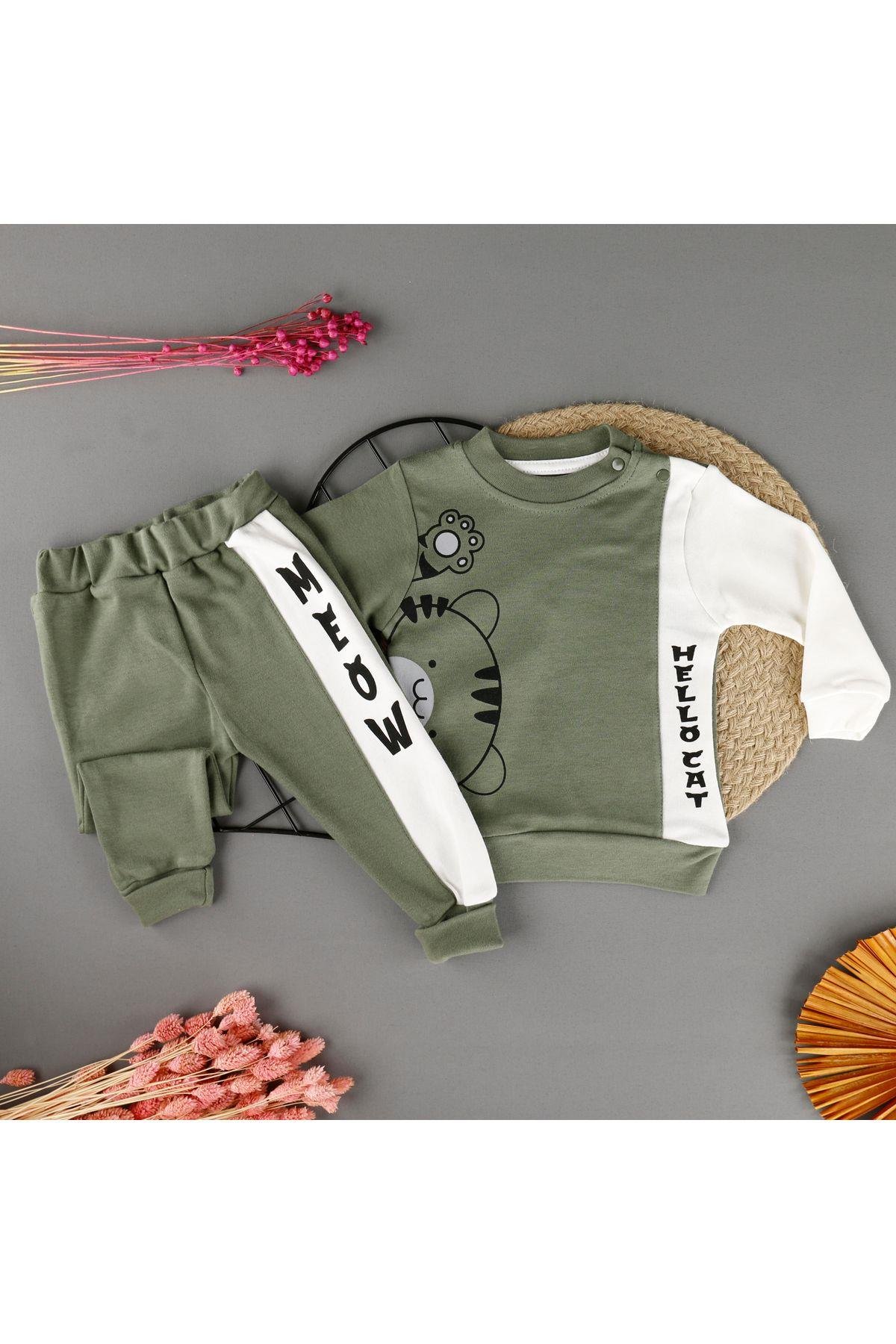Kedi Detaylı Mevsimlik 2'Li Unisex Takım