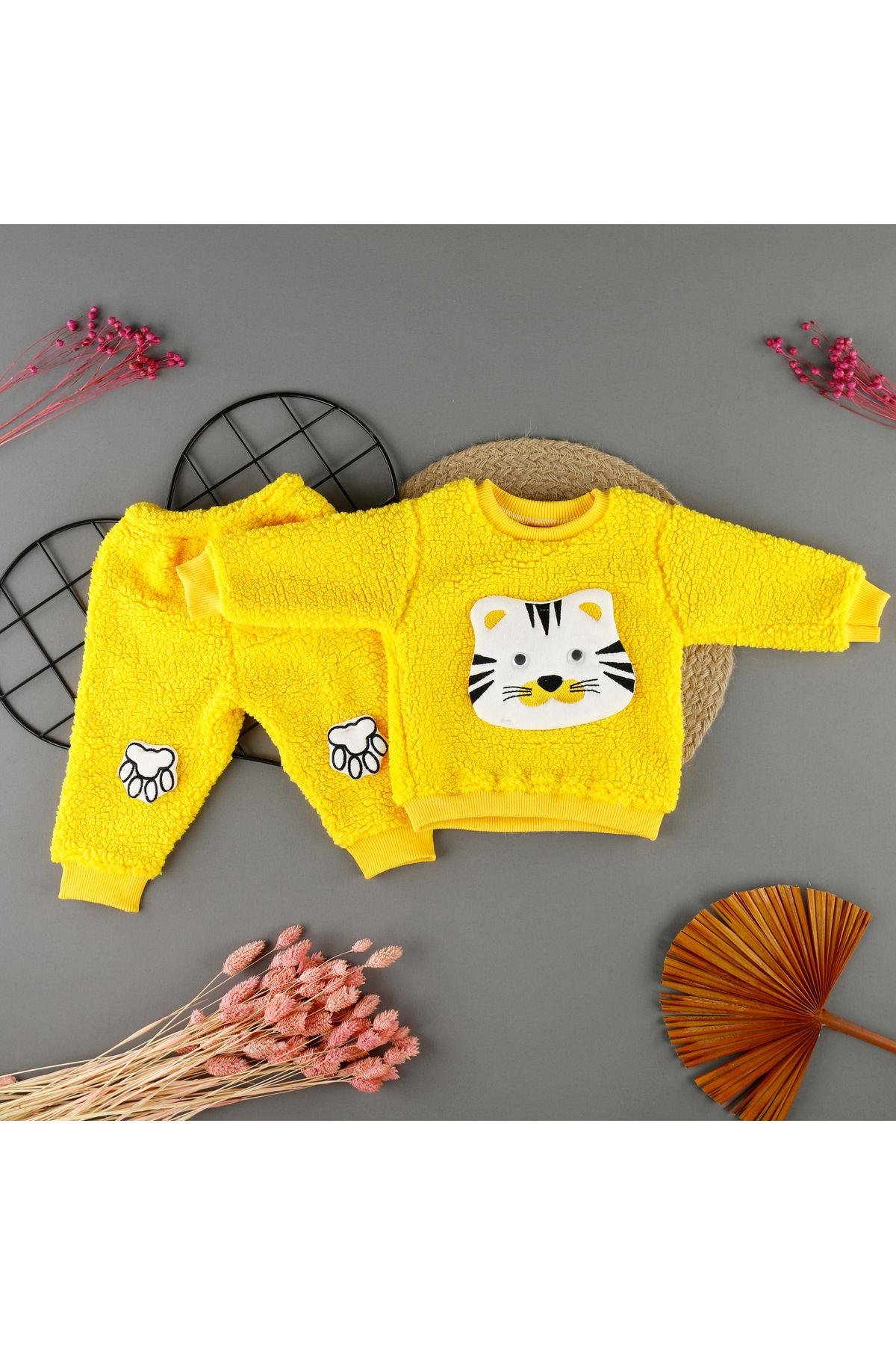 Kedi Detaylı Welsoft 2'Li Unisex Takım