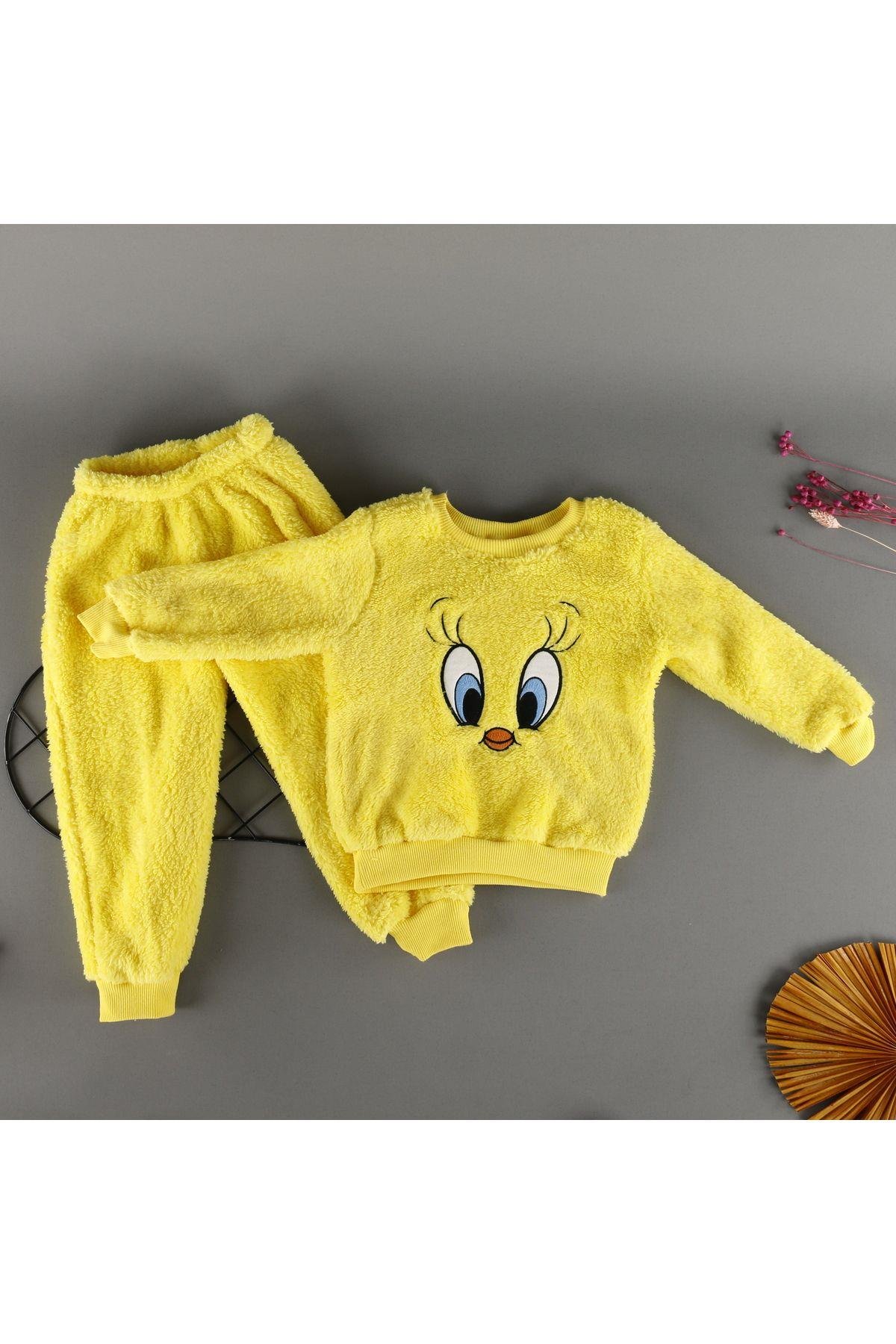 Kuş Detaylı  Bebek Çocuk 2'Li Unisex Takım