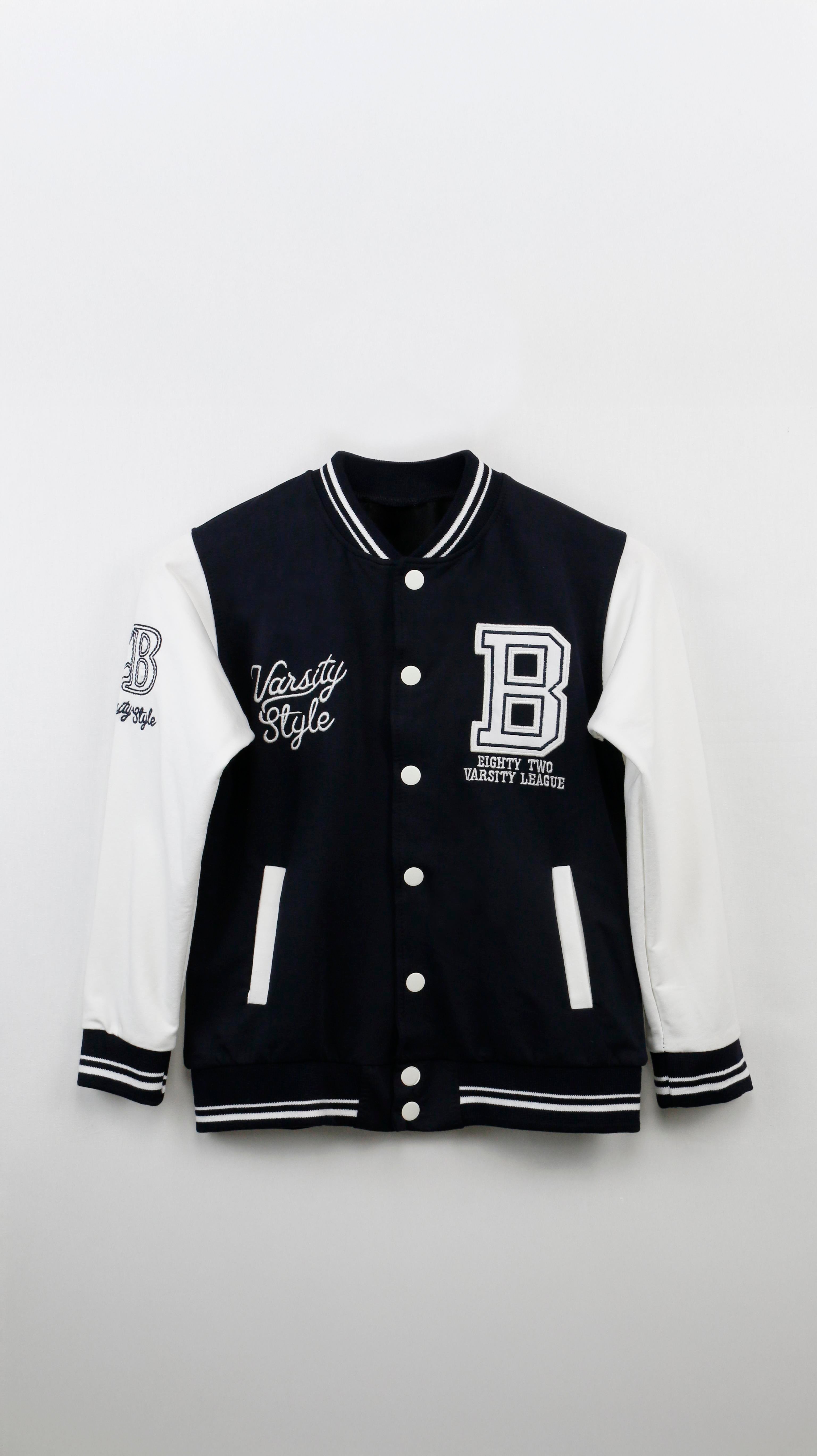 Nakış Detaylı Oversize College Çocuk Unisex Ceket