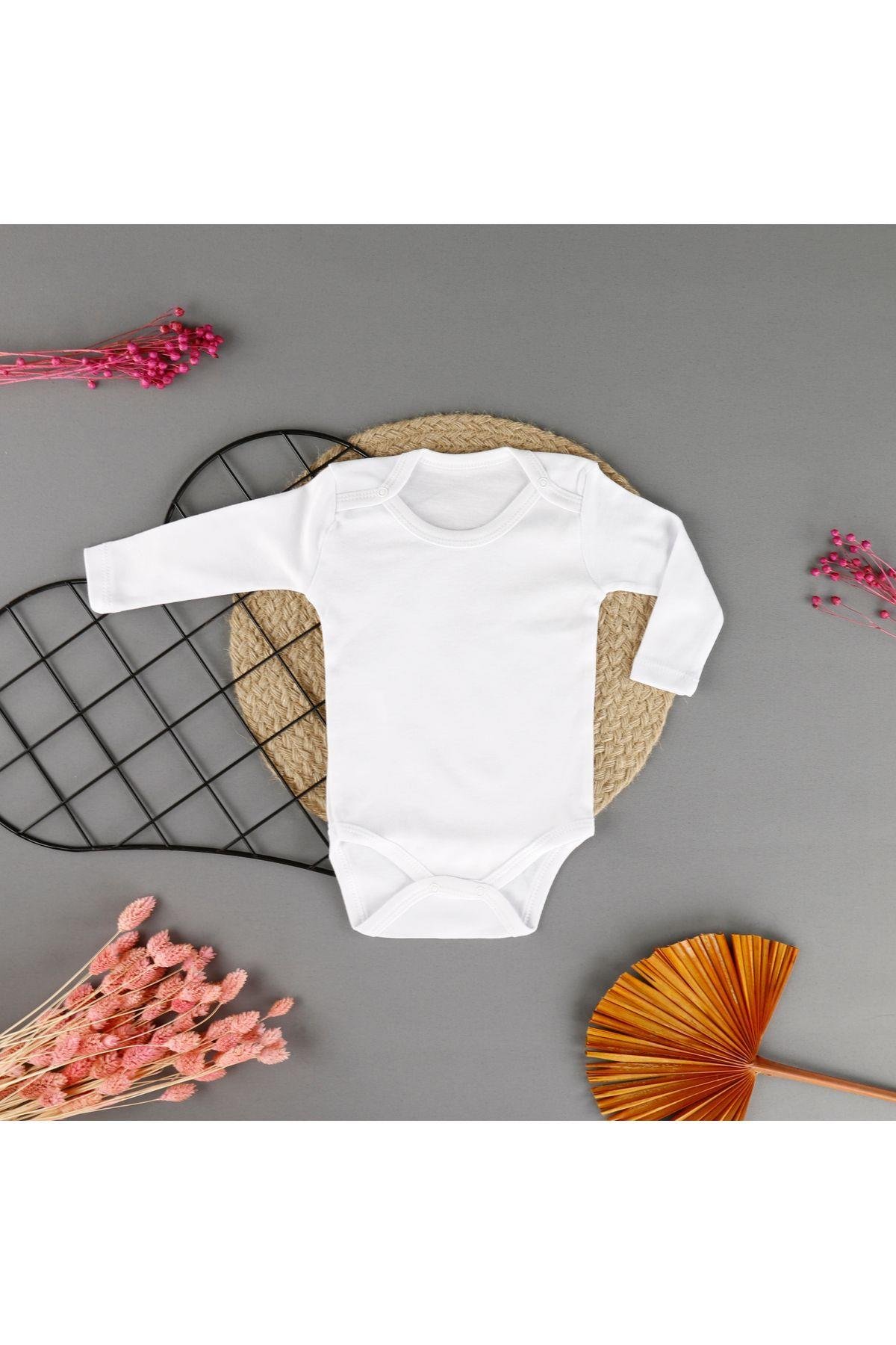Pamuklu Düz Kollu Unisex Badi