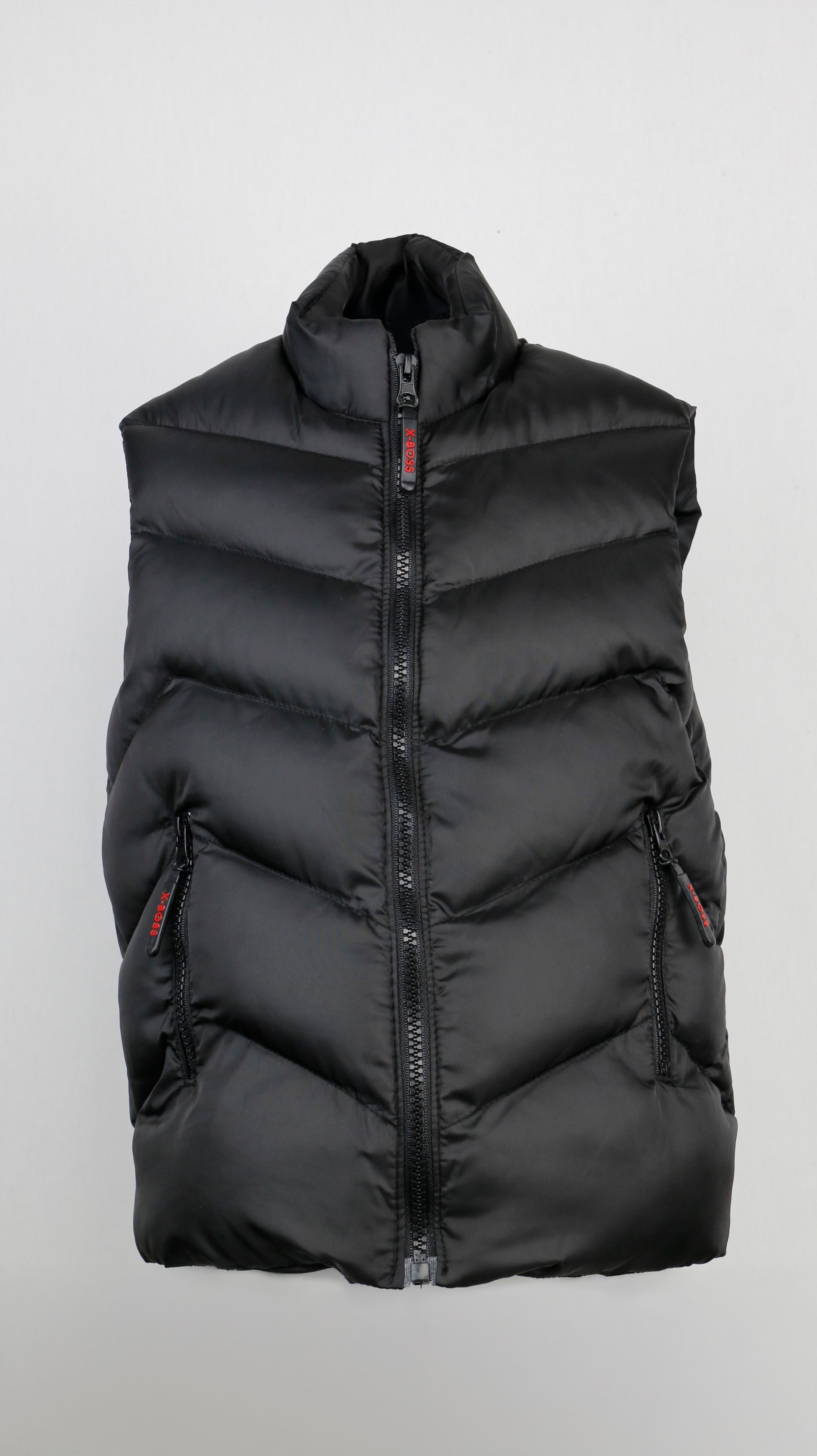 Siyah Unisex Çocuk Düz Dik Yaka Regular Şişme Yelek