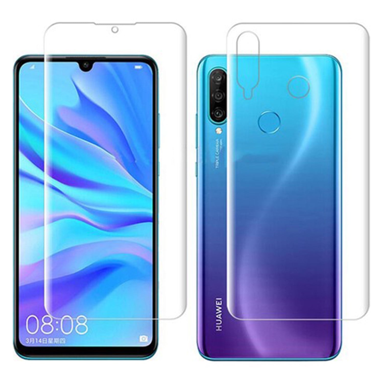 Exquıs Huawei P30 Lite Uyumlu Ön ve Arka Koruma 360 Full Kaplama VR-18448