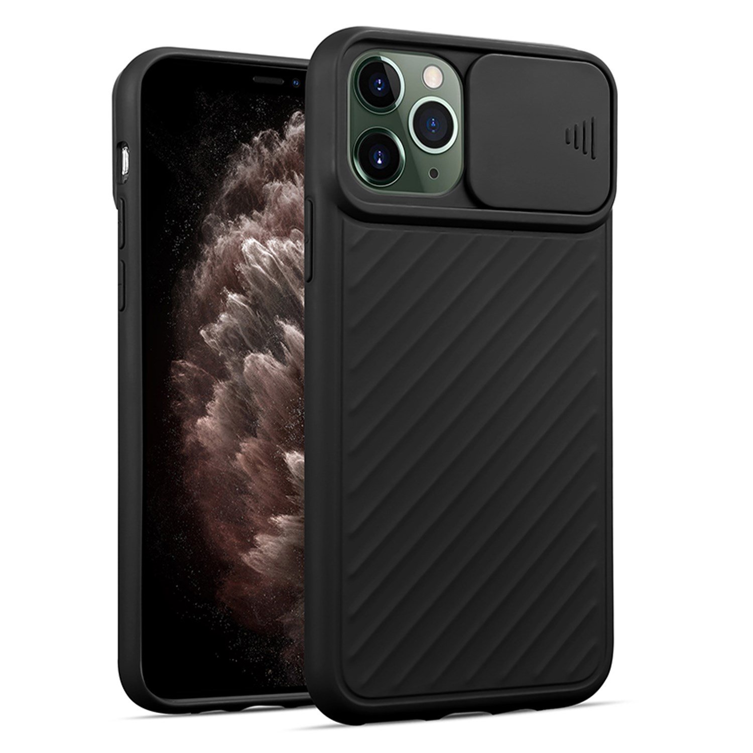 Nettech Apple iPhone 11 Pro Max Uyumlu Kızaklı Kamera Korumalı Arka Koruma Kılıf NT-82139