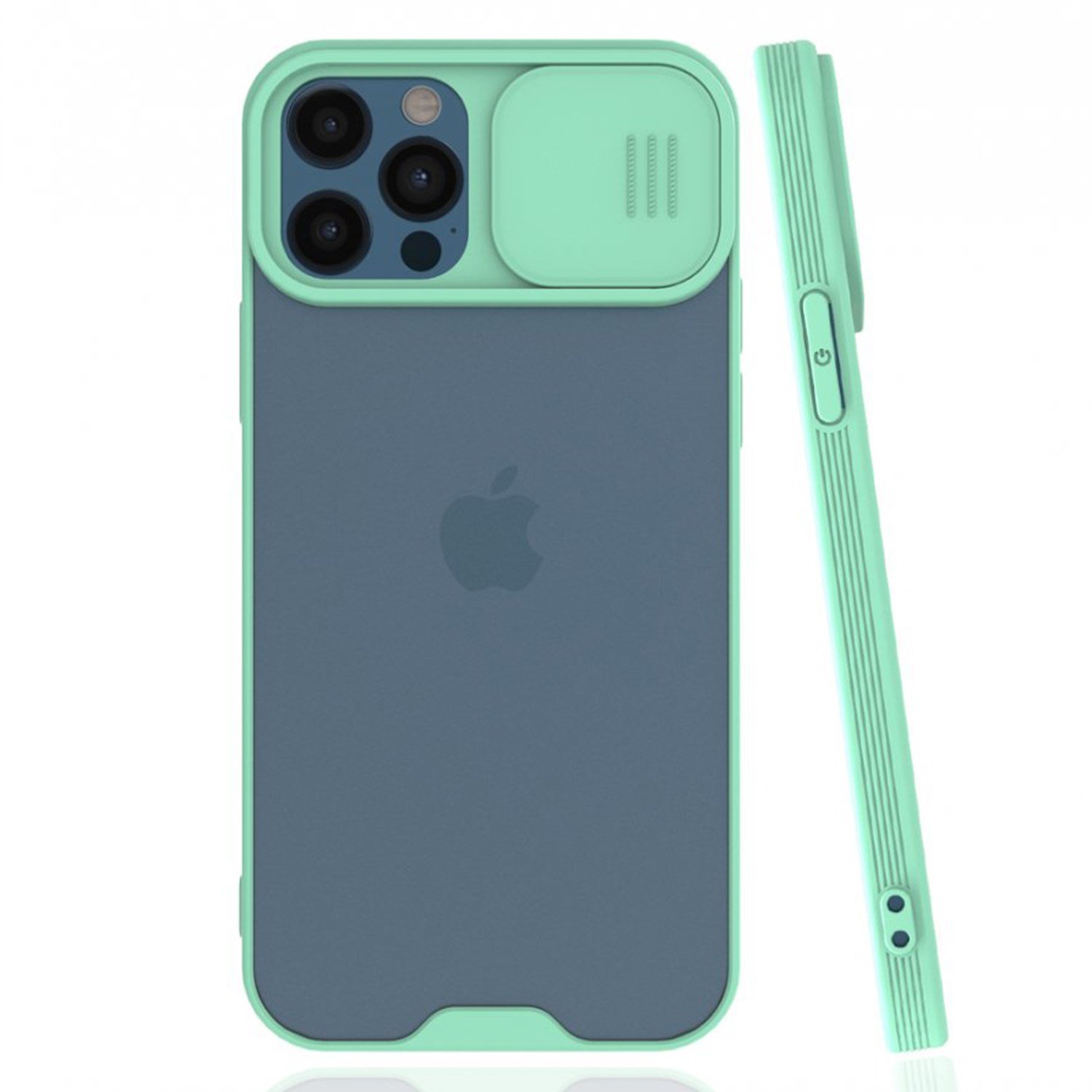 Nettech Apple iPhone 12 Pro Max Uyumlu Platin Kamera Kızaklı Arka Koruma Kılıf NT-84747
