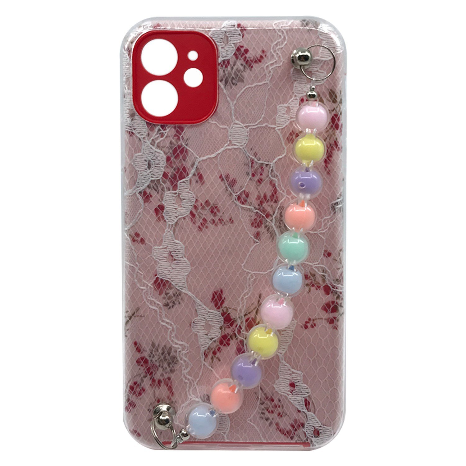 Nettech Apple iPhone 12 Pro Max Uyumlu Desen Boncuklu Arka Koruma Kılıf NT-91750