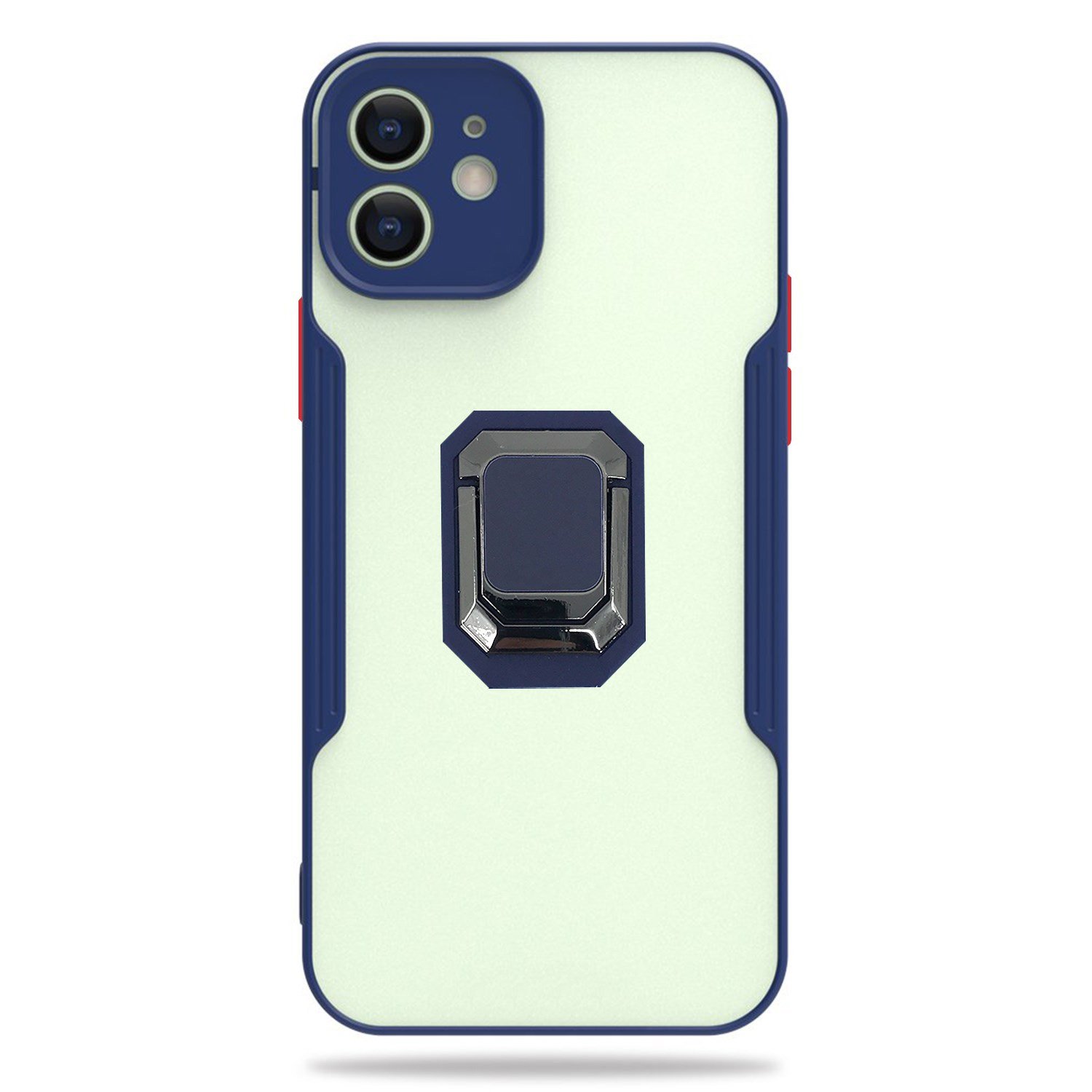Nettech Apple iPhone 12 Uyumlu Platin Yüzüklü Arka Koruma Kılıf NT-85178