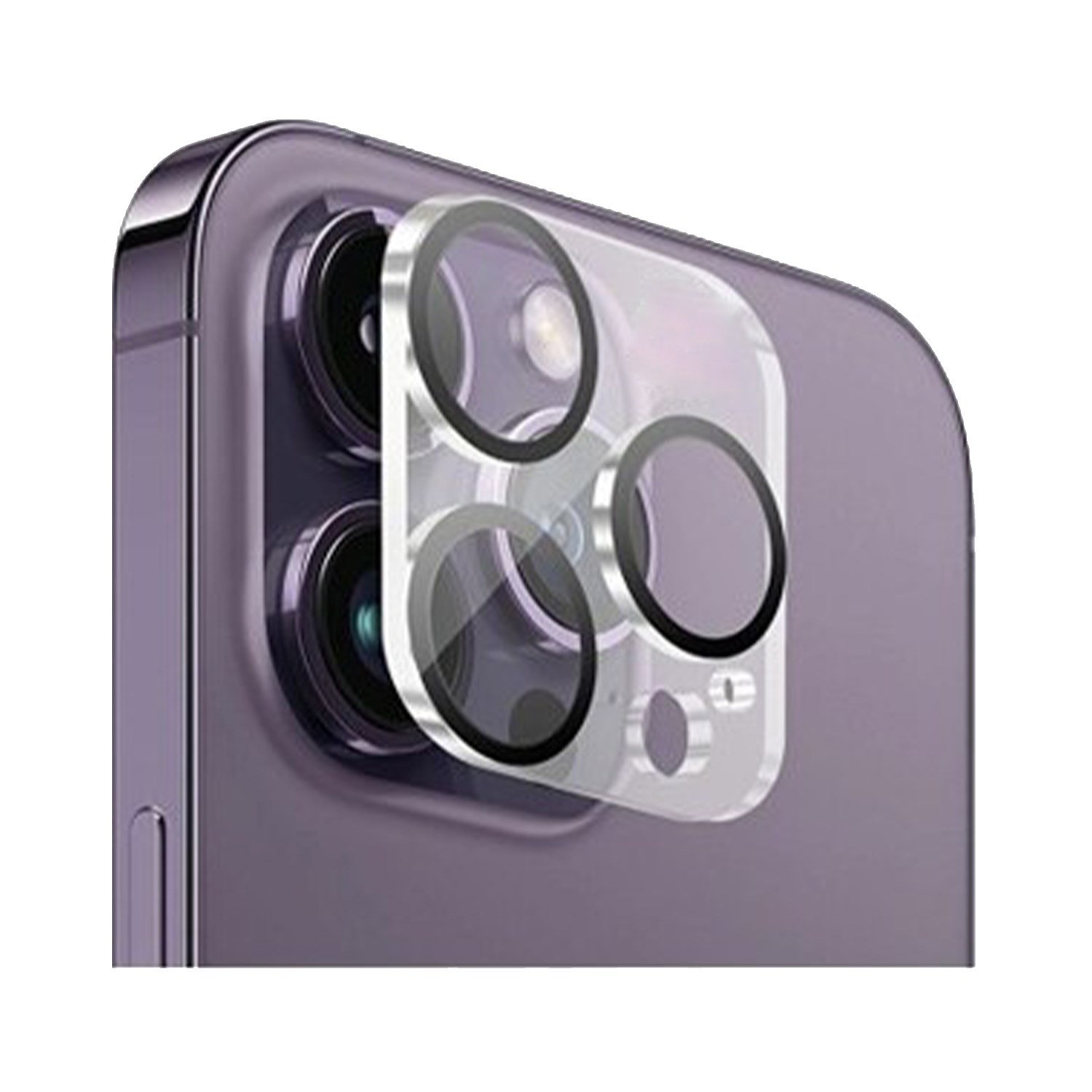 Nettech Apple iPhone 13 Pro Max Uyumlu Şeffaf Çerçeveli Seri Kamera Cam Koruyucu NT-105094