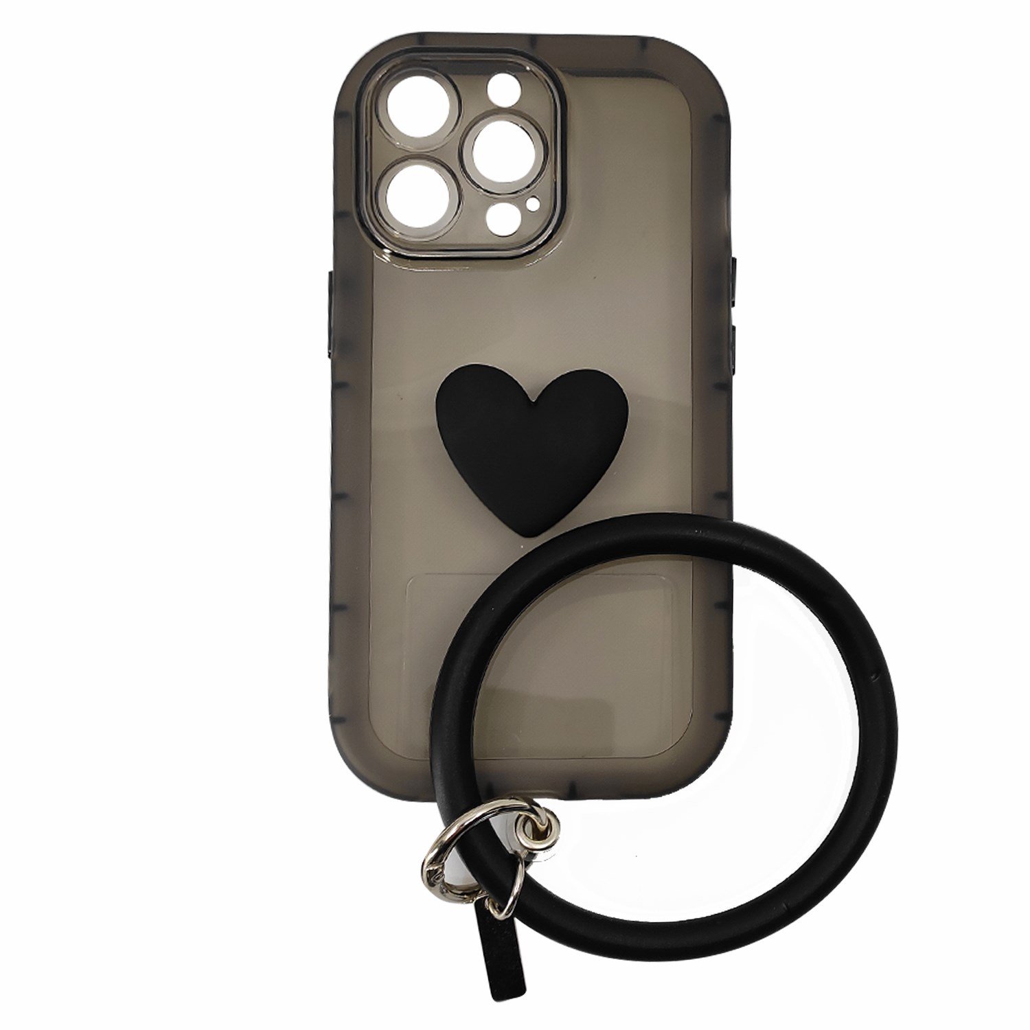 Nettech Apple iPhone 13 Pro Uyumlu Halka Bilekli Şeffaf Seri Arka Koruma Kılıf NT-97225