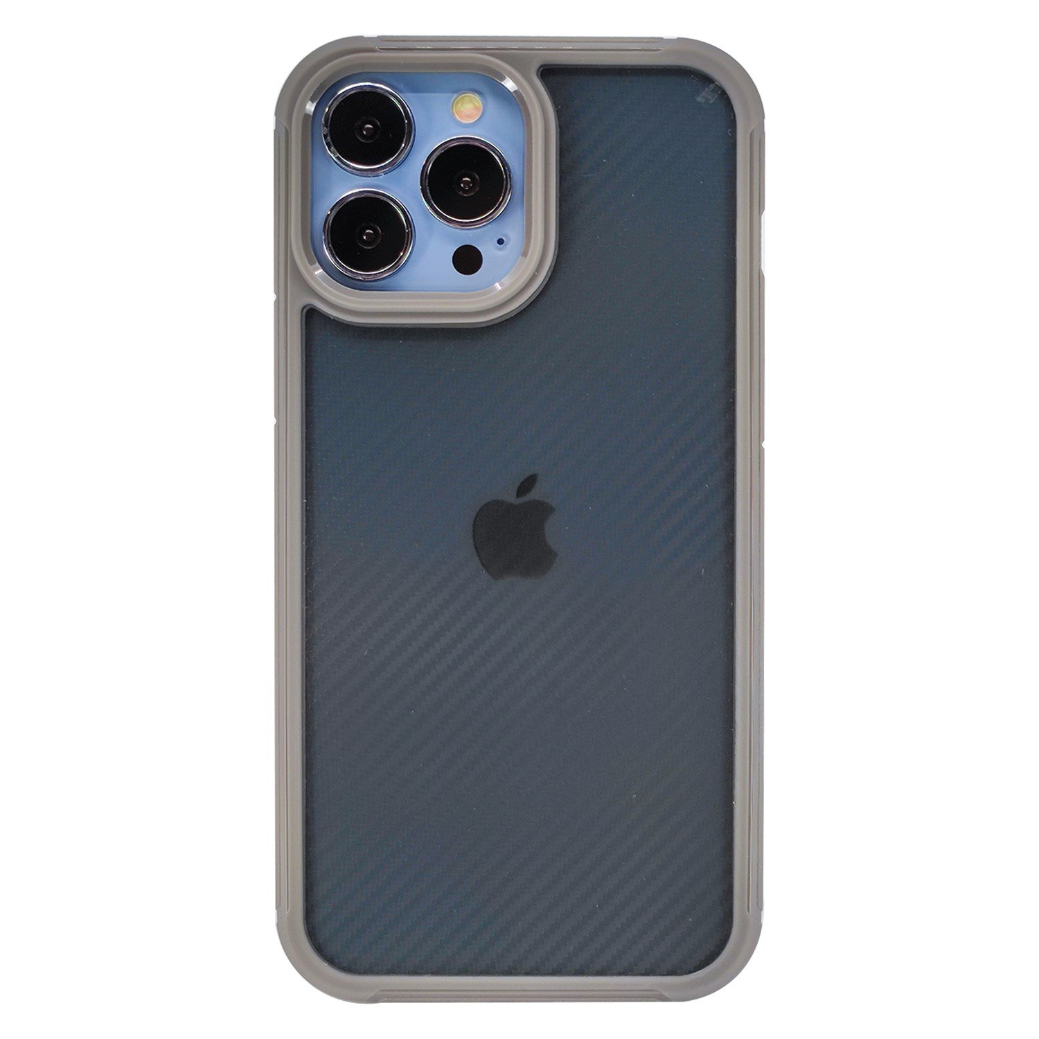 Nettech Apple iPhone 13 Pro Uyumlu Karbon inoks Seri Arka Koruma Kılıf NT-95791