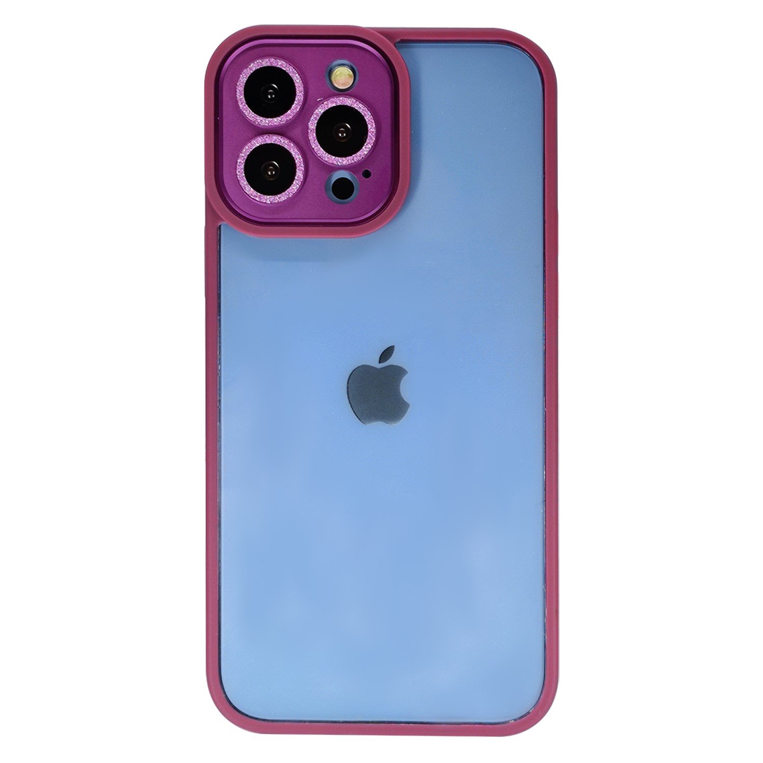 Nettech Apple iPhone 13 Pro Uyumlu Taşlı Metal Çerçeve Lens Koruyuculu Arka Koruma Kılıf NT-95609