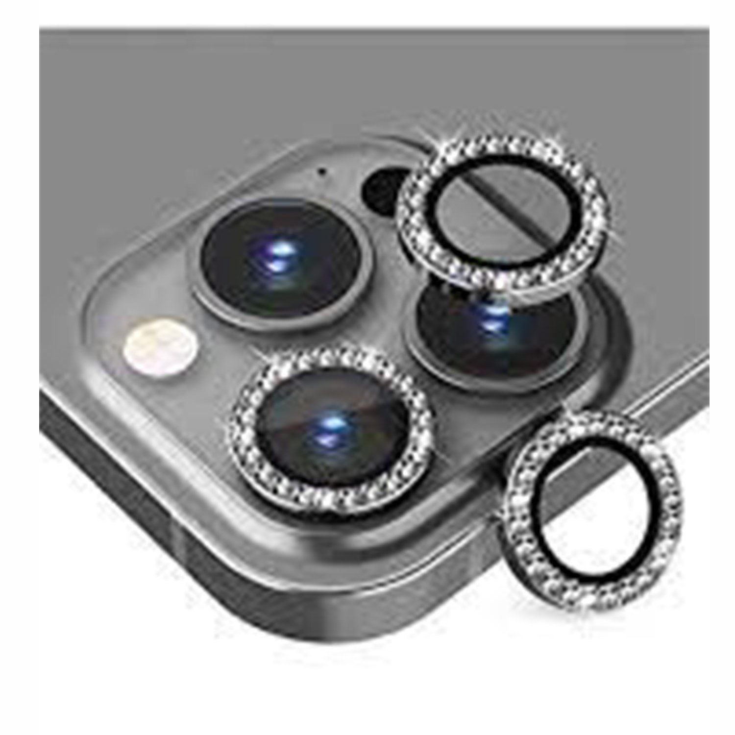 Nettech Apple iPhone 14 Pro Max Uyumlu Diamond Taşlı Model Kamera Cam Koruyucu NT-97513