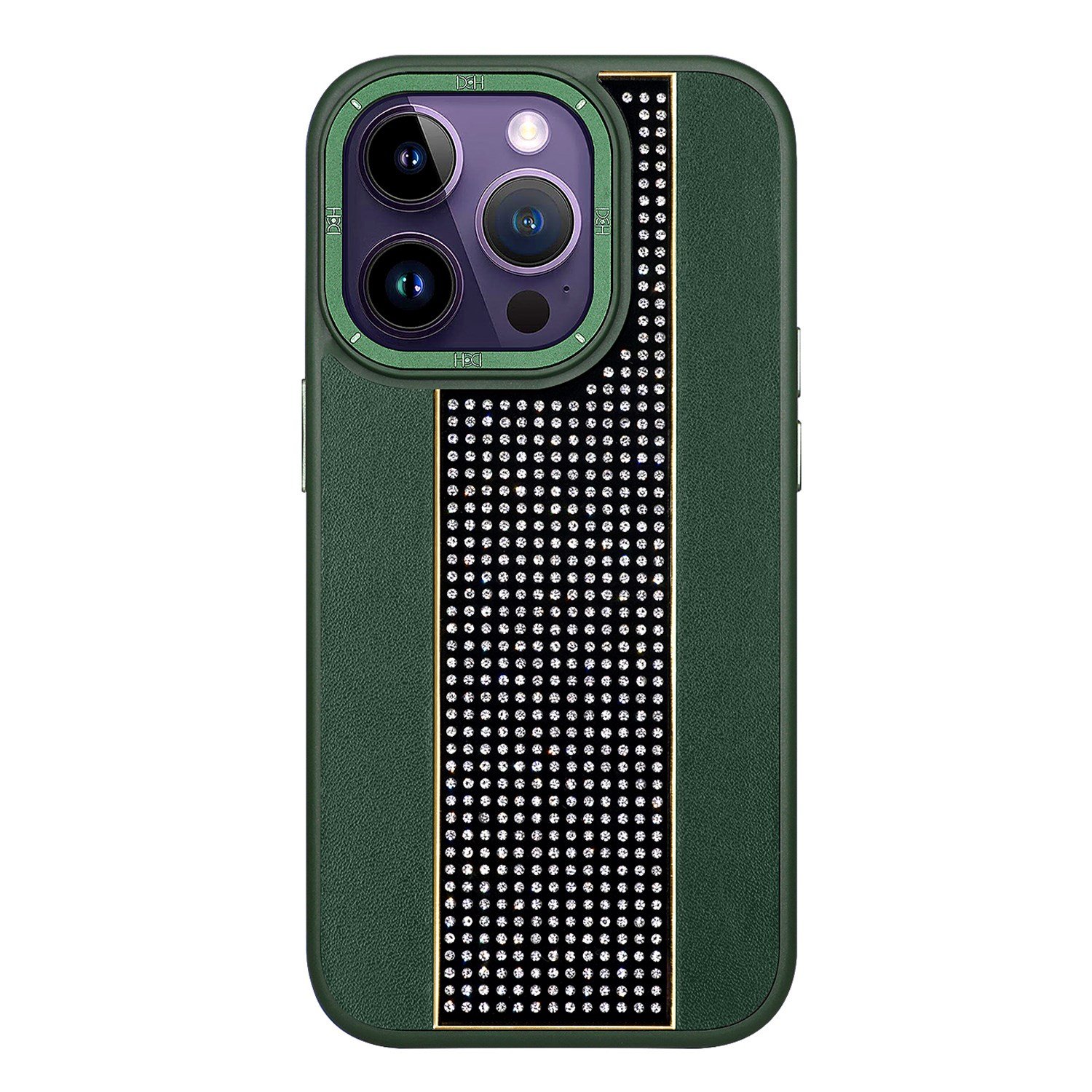 Nettech Apple iPhone 14 Pro Uyumlu Taşlı Deri Seri Arka Koruma Kılıf NT-101491