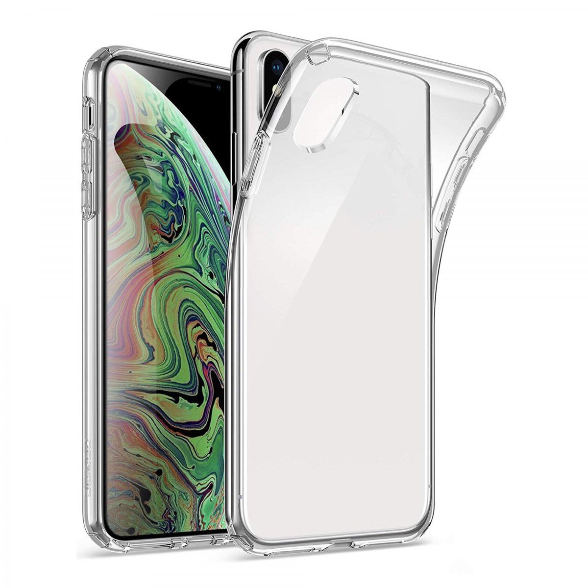 Nettech Apple iPhone XS Max Uyumlu Tıpalı Şeffaf Seri Arka Koruma Kılıf VR-12147