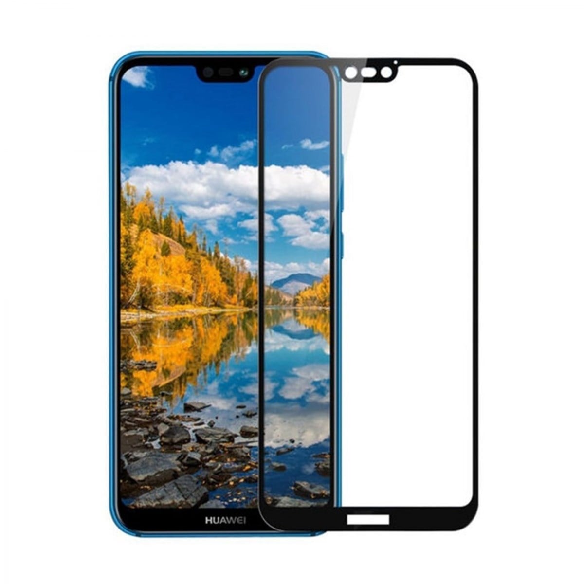 Nettech Huawei P20 Lite Uyumlu 5D Glas Full Cam Koruyucu VR-14874