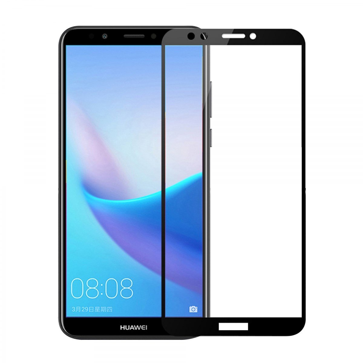 Nettech Huawei Y7 2018 Uyumlu 5D Glas Full Cam Koruyucu VR-14880