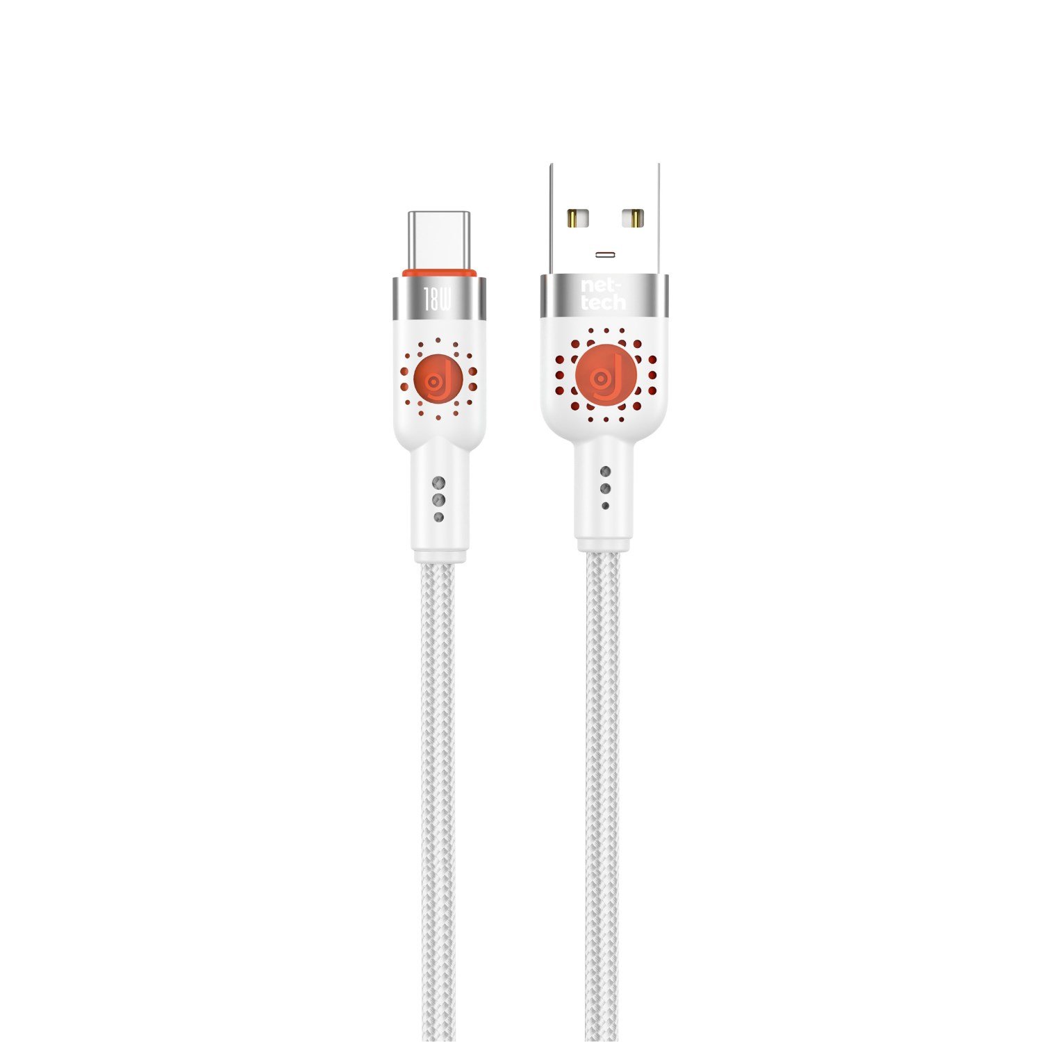 Nettech NT-DC31 18W Plastik 100 Cm Type-C Şarj ve Data Kablosu NT-108293