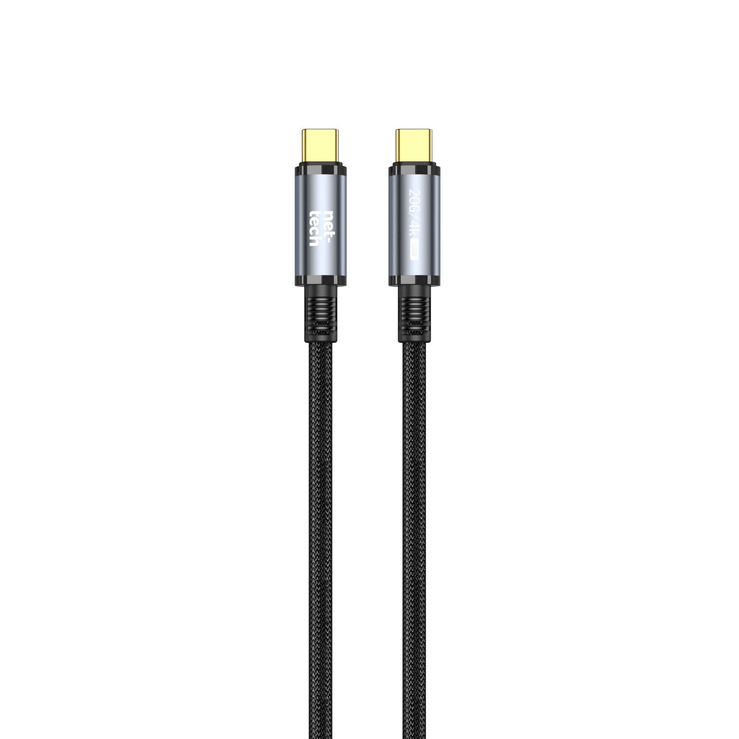 Nettech NT-DC49 USB3.2 20Gbps HDTV Plastik 100 Cm Type-C To Type-C Şarj ve Data Kablosu NT-108322