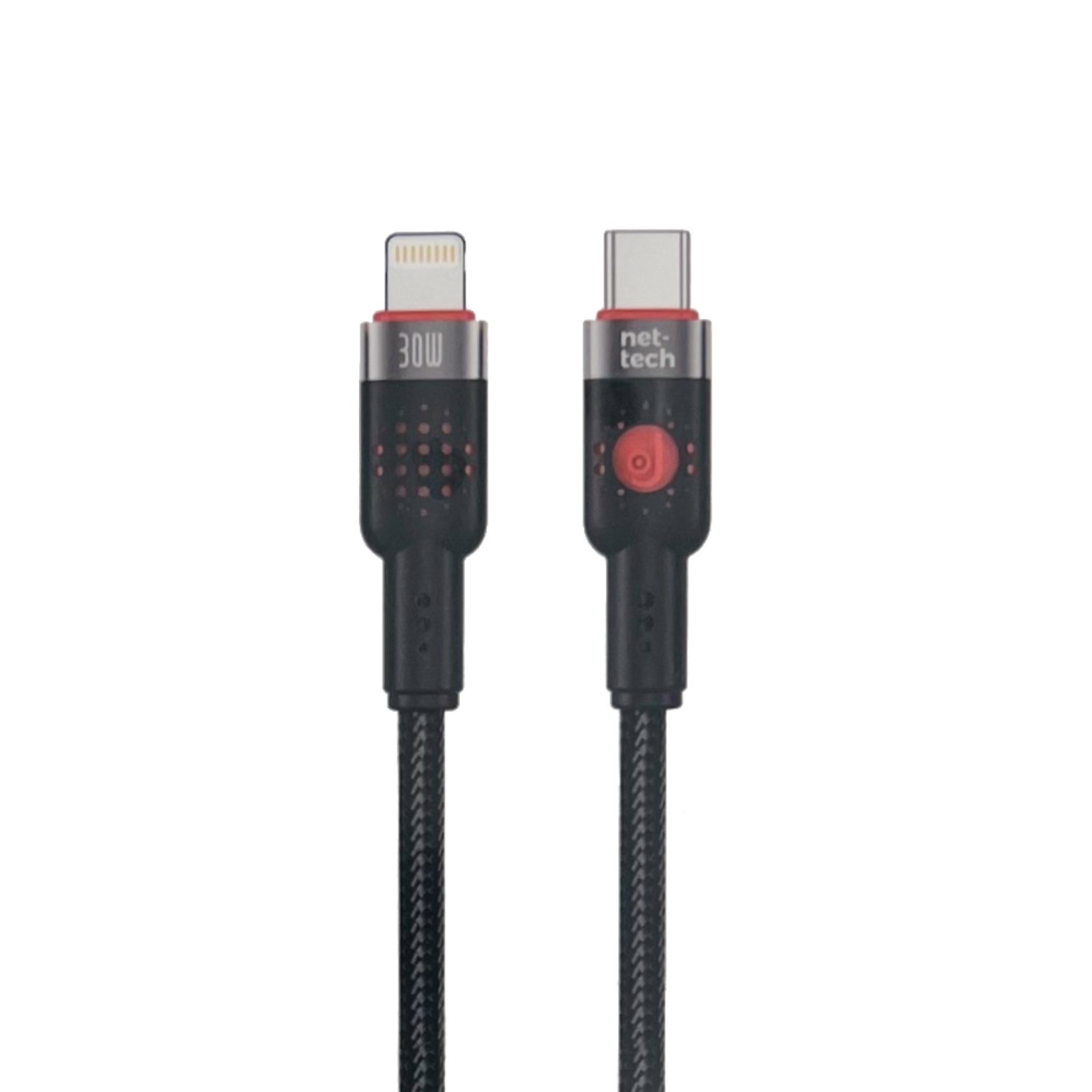 Nettech NT-DC57 30W İp Örgü 300 Cm Type-C To Lightning Şarj ve Data Kablosu NT-113850