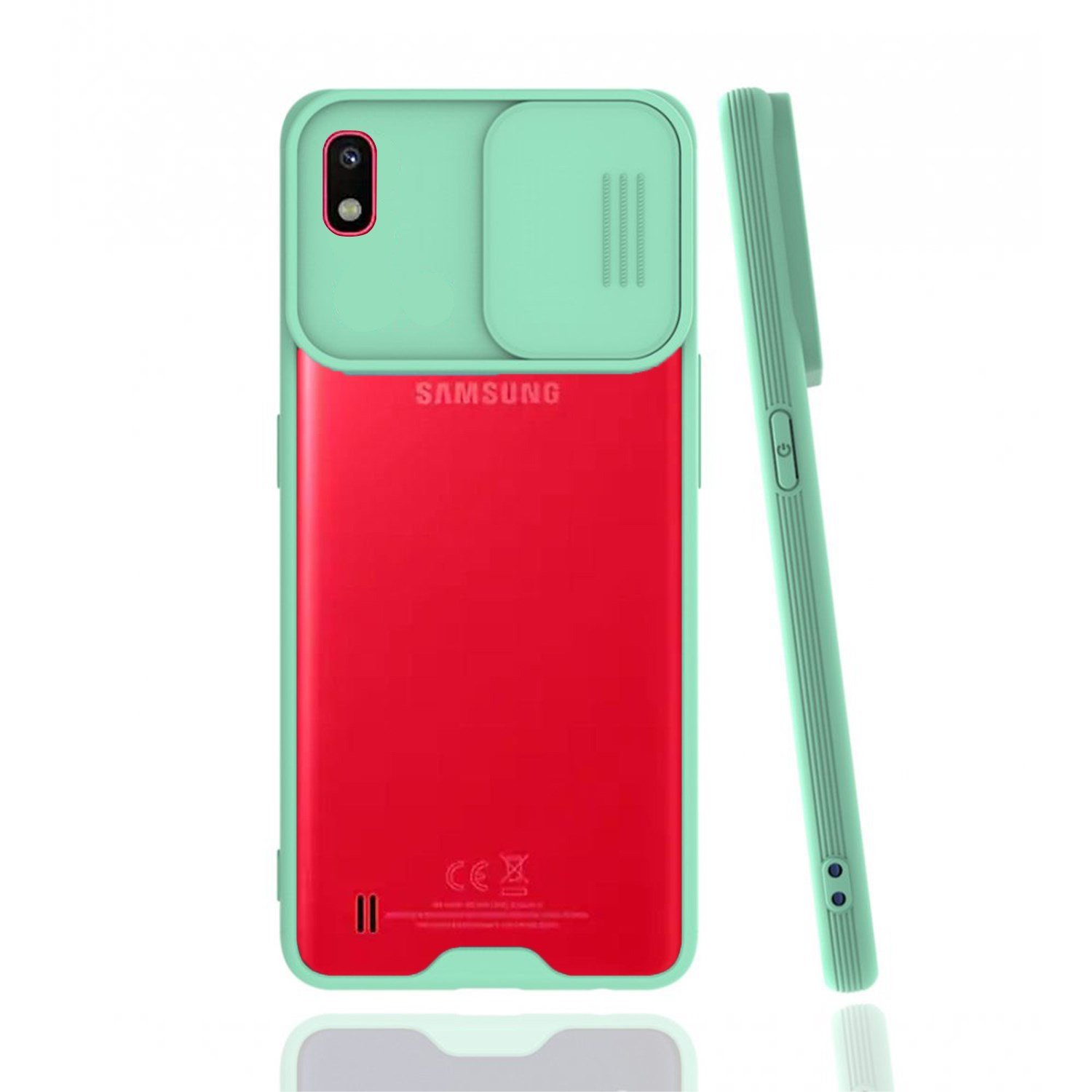 Nettech Samsung Galaxy A10 Uyumlu Platin Kamera Kızaklı Arka Koruma Kılıf NT-86747