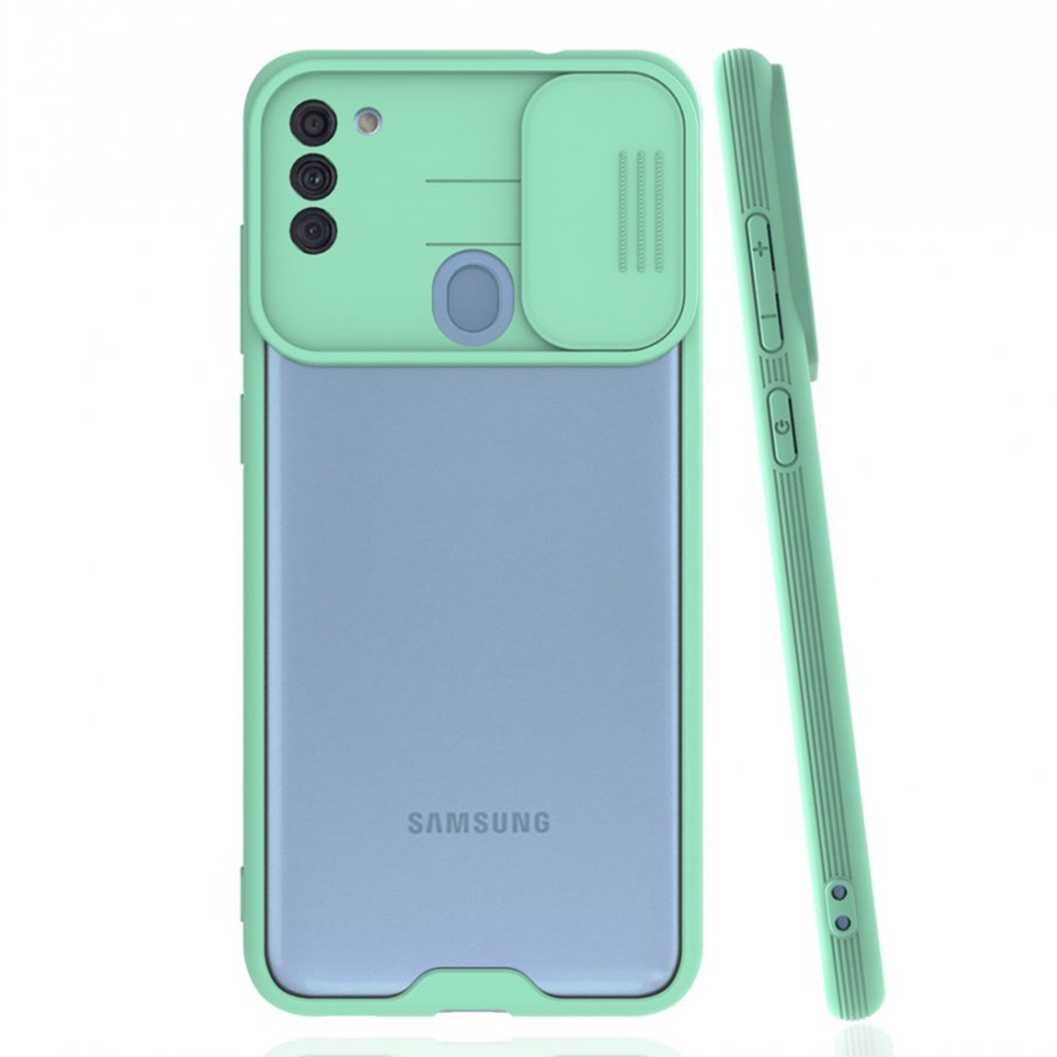 Nettech Samsung Galaxy A11 Uyumlu Platin Kamera Kızaklı Arka Koruma Kılıf NT-86660