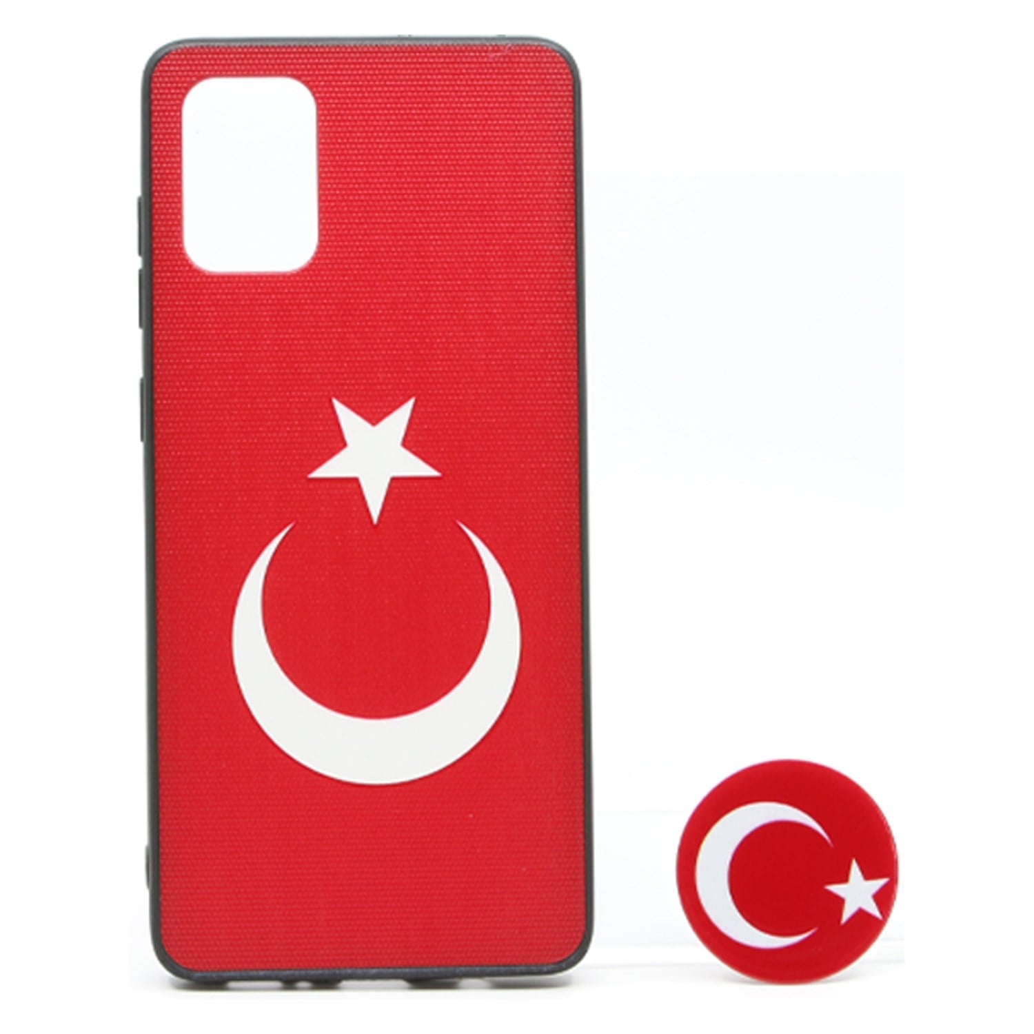 Nettech Samsung Galaxy A71 Uyumlu Desenli Popsocket Seri Arka Koruma Kılıf NT-79698