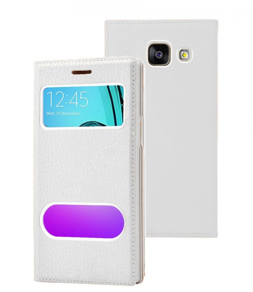 Nettech Samsung Galaxy A710 A7 2016 Uyumlu Pencereli Kapaklı Kılıf VR-1108