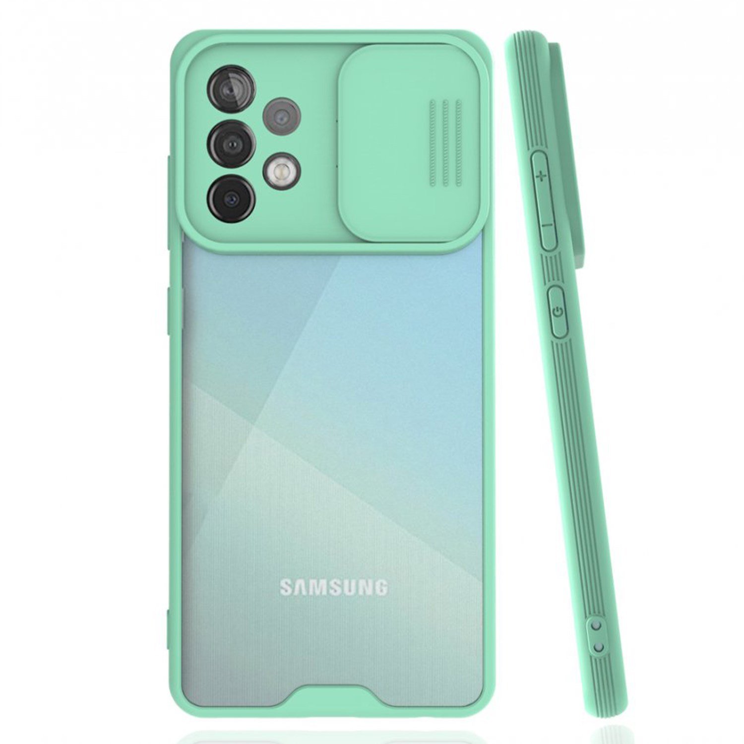 Nettech Samsung Galaxy A72 Uyumlu Platin Kamera Kızaklı Arka Koruma Kılıf NT-86723