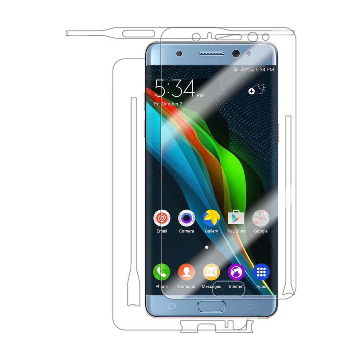 Nettech Samsung Galaxy I9220 Note Uyumlu Ön Koruma Full Cover Nano Ekran Koruyucu NT-20527
