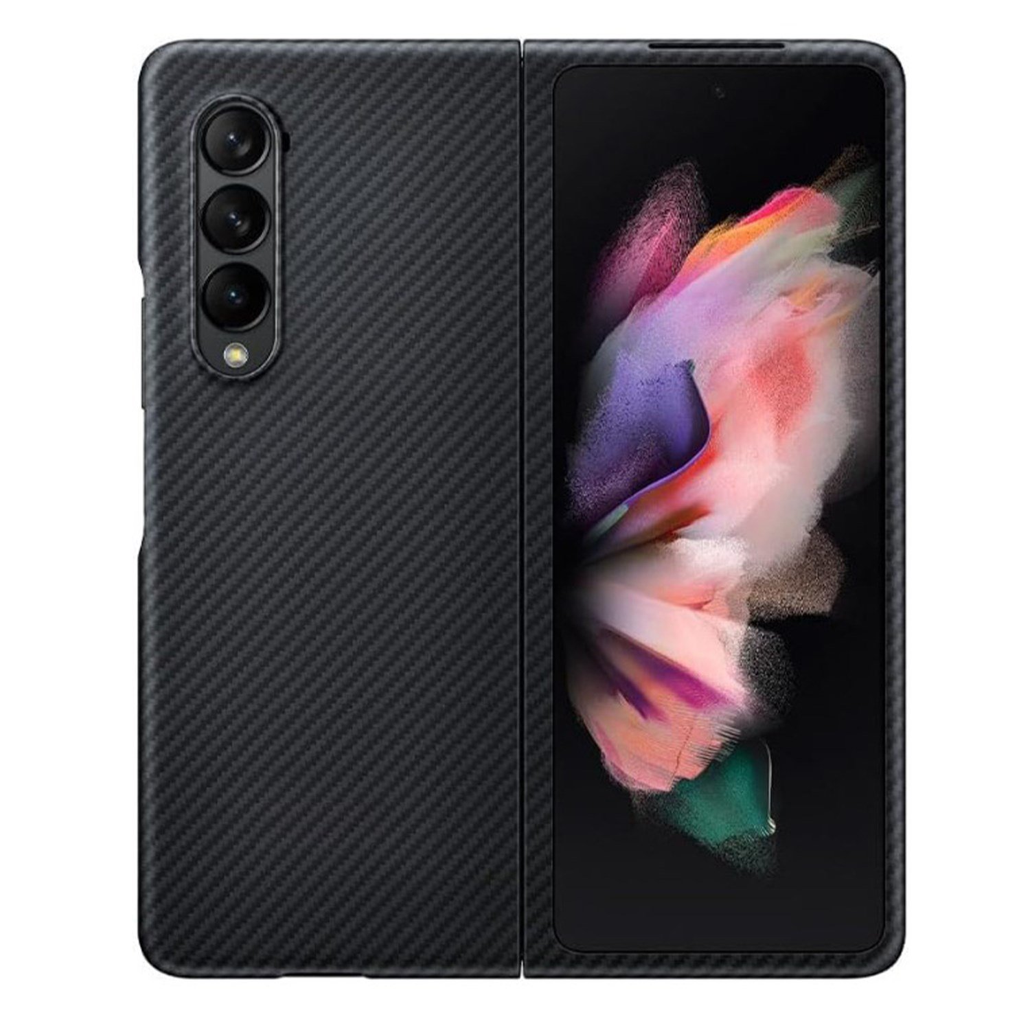 Nettech Samsung Galaxy Z Fold 4 Uyumlu NT-N018 Kevlar Carbon Arka Koruma Kılıf NT-106460