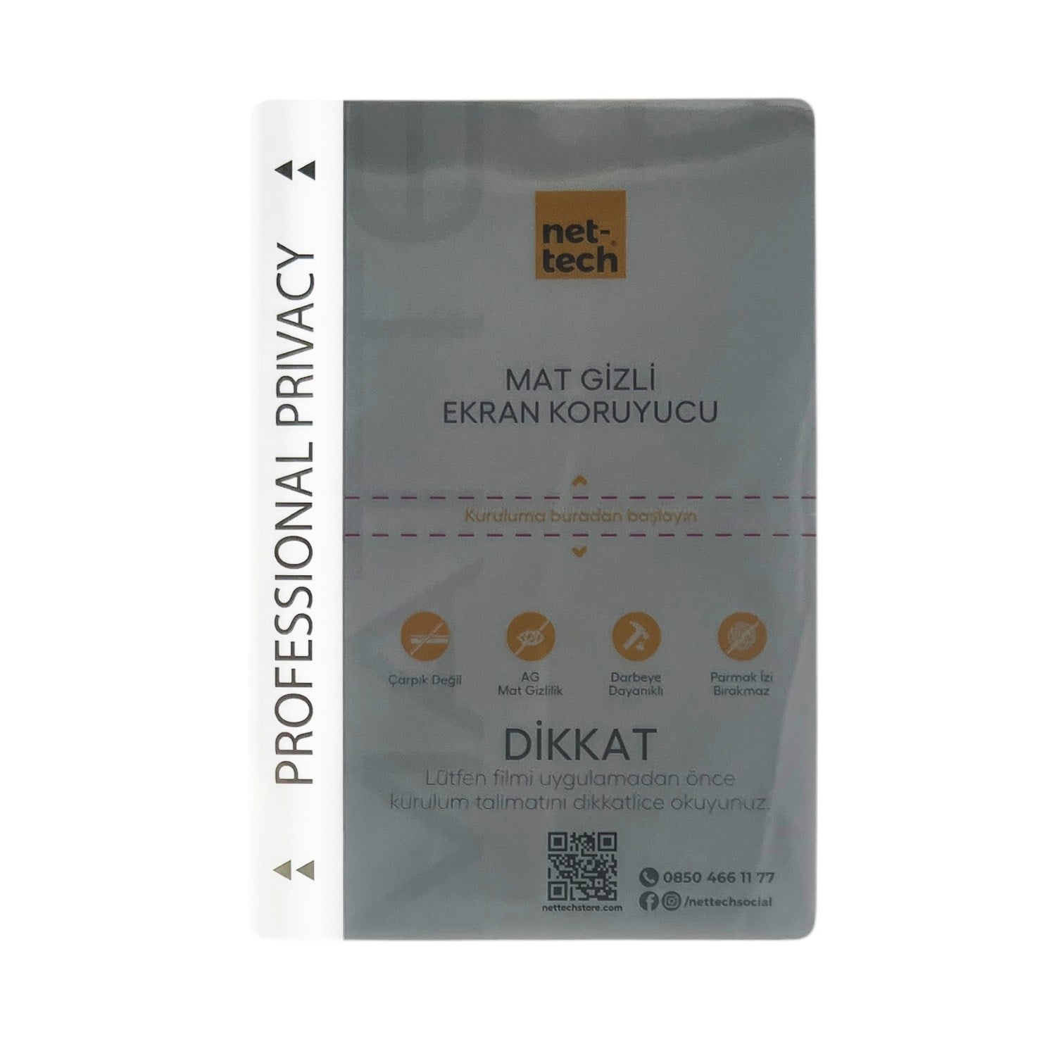 Nettech Uyumlu Ön Koruma Telefon Mat Hayalet Kesme Nano Ekran Koruyucu NT-111627