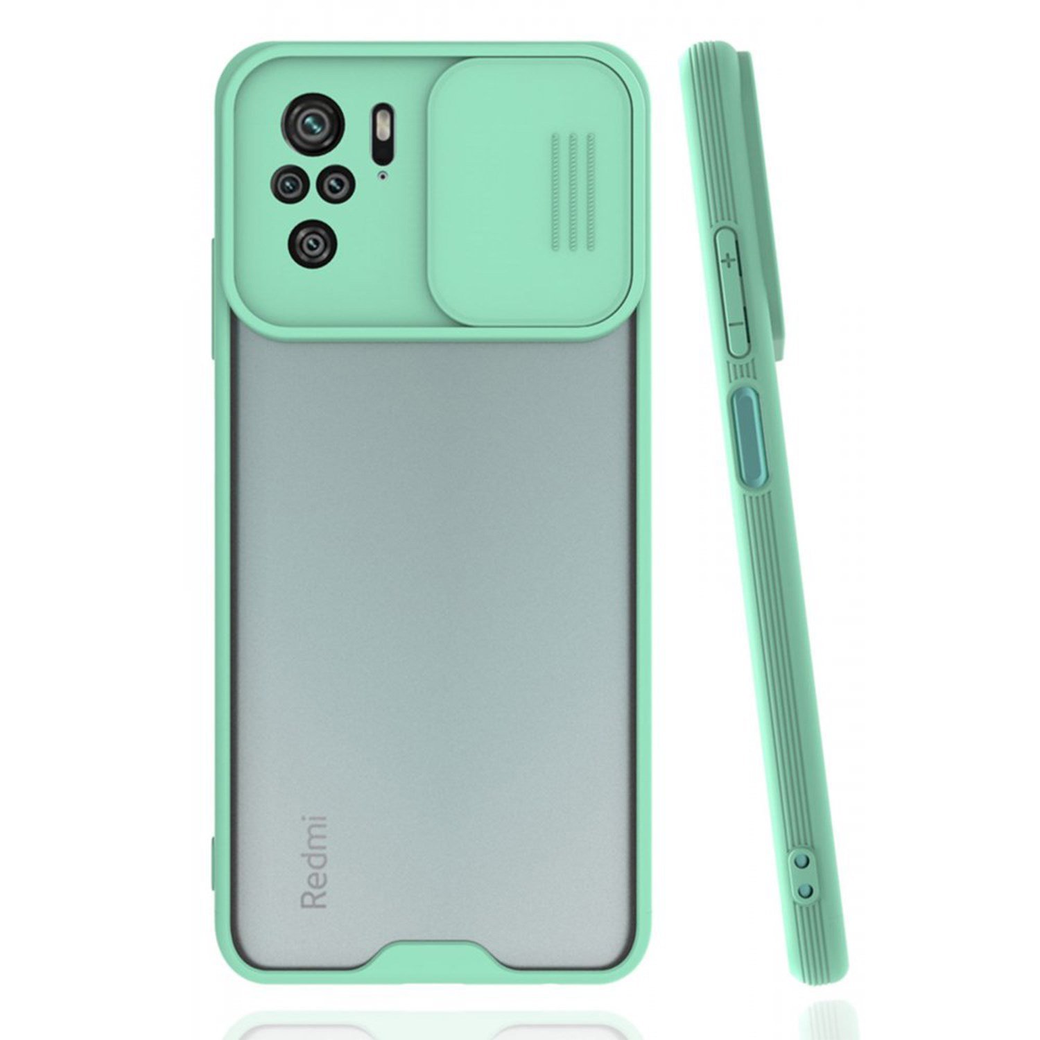 Nettech Xiaomi Redmi Note 10 Uyumlu Platin Kamera Kızaklı Arka Koruma Kılıf NT-86805