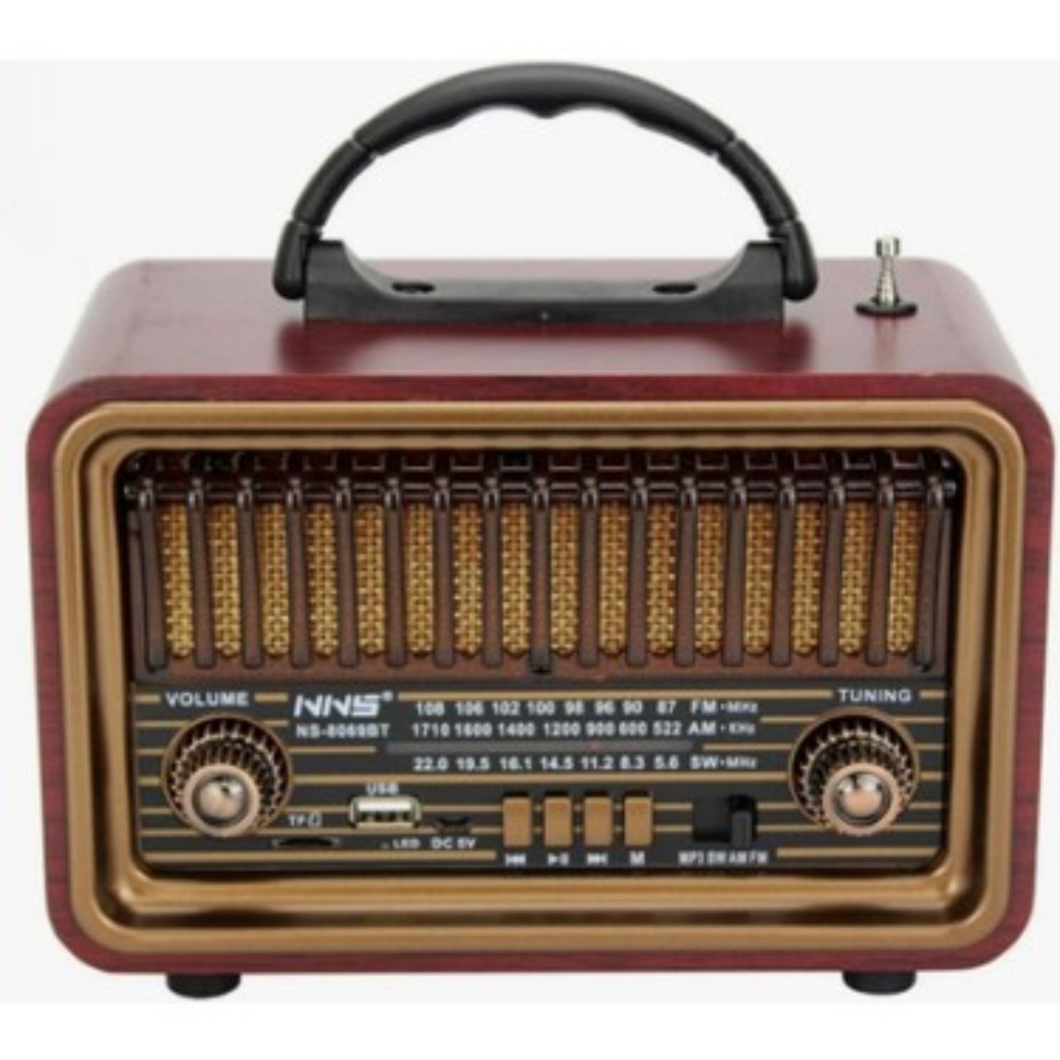 NNS NS-8069BT Nostalji Radyo Kablosuz Hoparlör - Speaker NT-118009