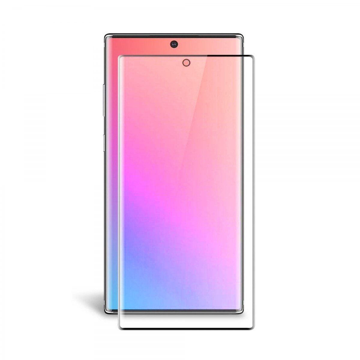 Reros Samsung Galaxy Note 10 Uyumlu 3D SuperGlass Full Cam Koruyucu VR-18449