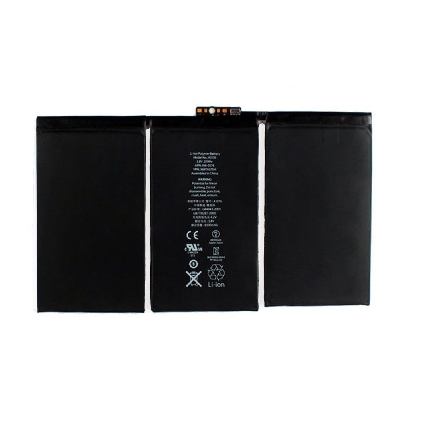 Teknonet Apple iPad 2 Uyumlu Apple APN:616-0604 11560 mA Batarya NT-11245