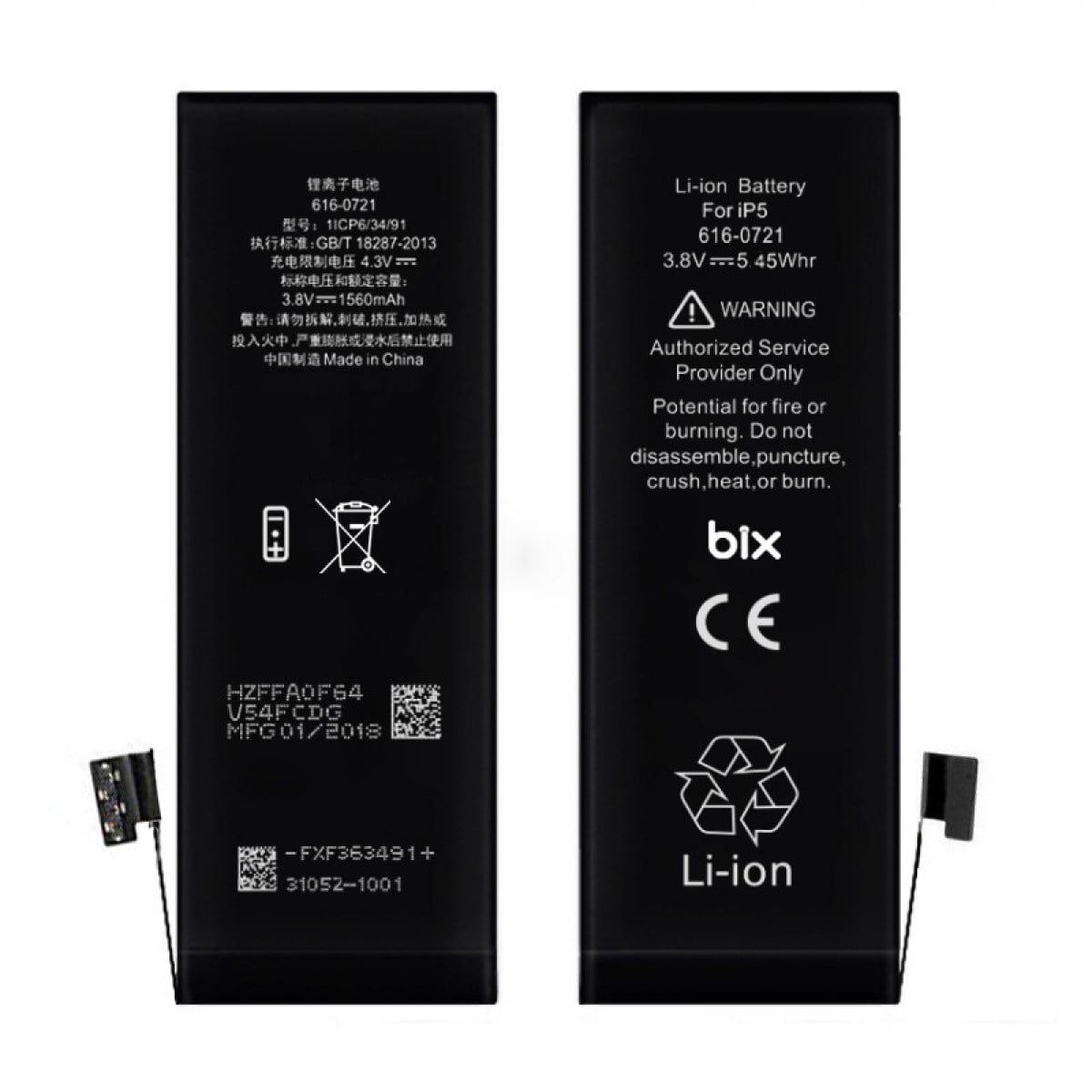 Teknonet Apple iPhone 5 Uyumlu Nettech 616-0721 1560 MAh Batarya VR-10307