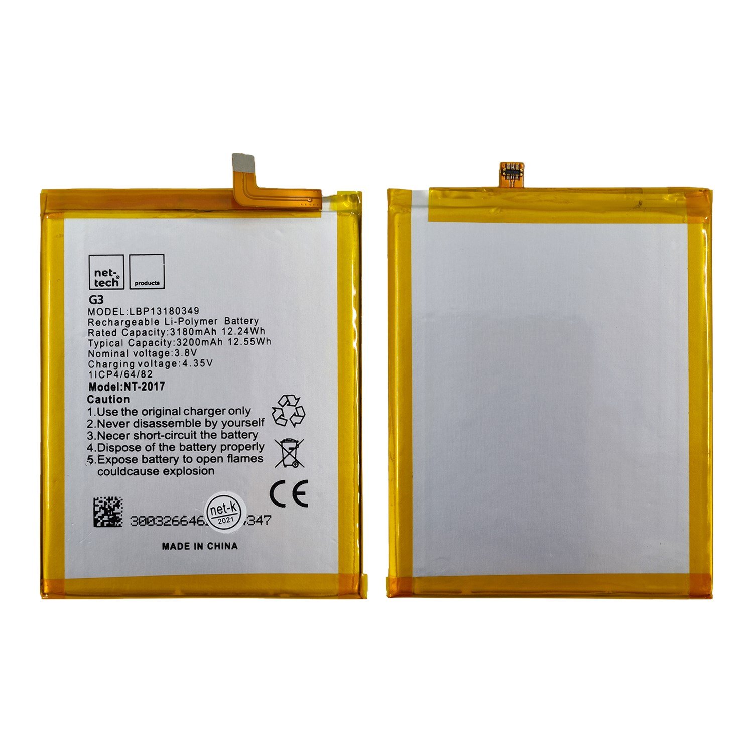 Teknonet Casper Via G3 Uyumlu Nettech 3200 MAh Batarya NT-85696